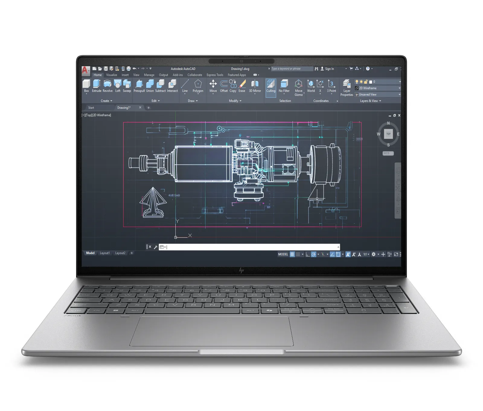 HP ZBook 8 G1i 16 inch Mobile Workstation PC, front view