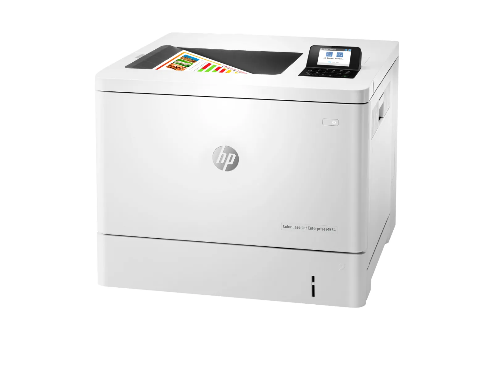 HP Color LaserJet Enterprise M554dn Printer, left side view