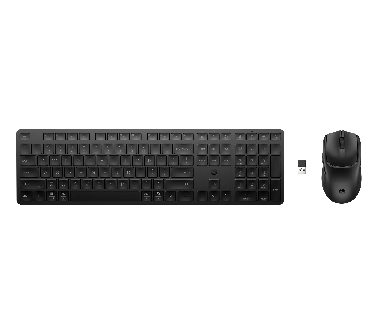 HP Multi-Device Dual-Mode Mouse and Keyboard Combo 495C, top view