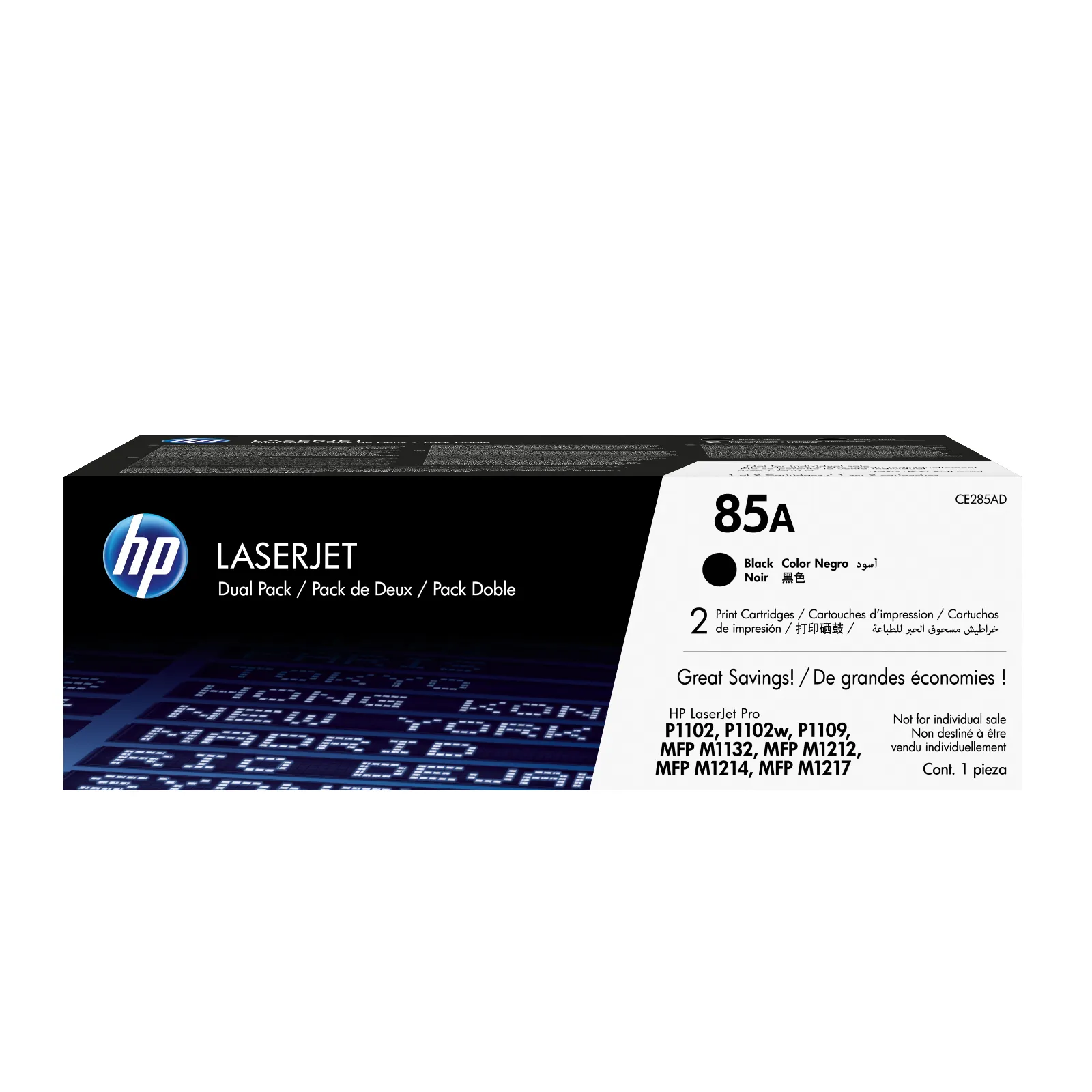 HP 85A 2-pack Black Original LaserJet Toner Cartridges toner cartridge