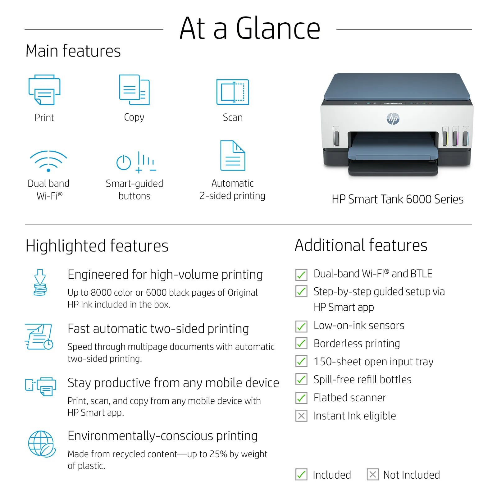 HP Smart Tank 6005 All in One Printer