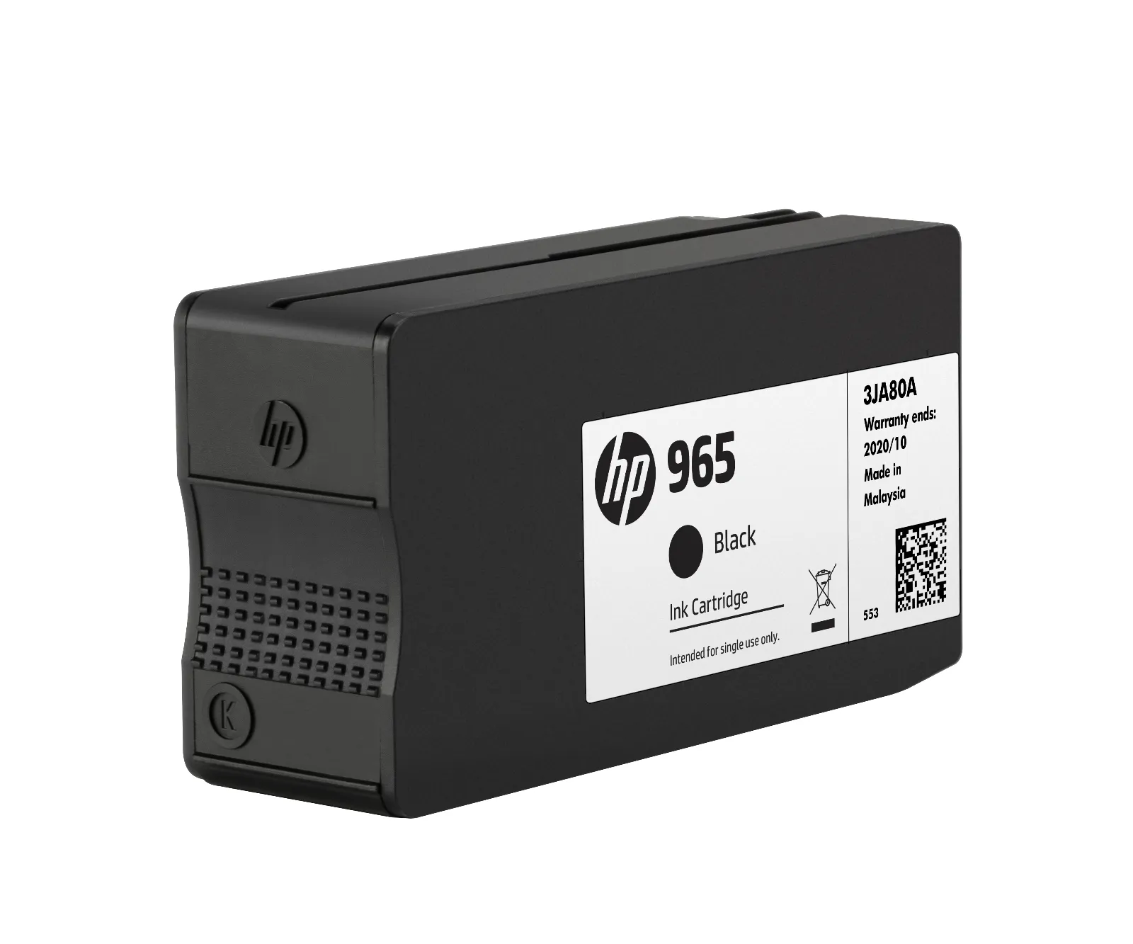 HP 965 Black Original Ink Cartridge, left side view