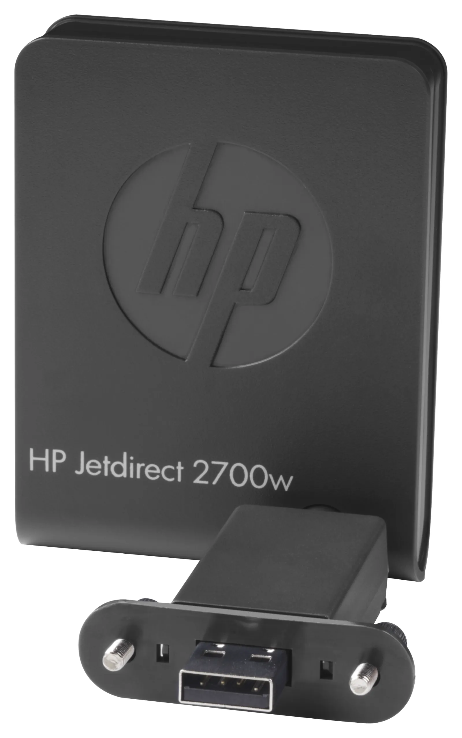 HP Jetdirect 2700w USB Wireless Print Server, left side view