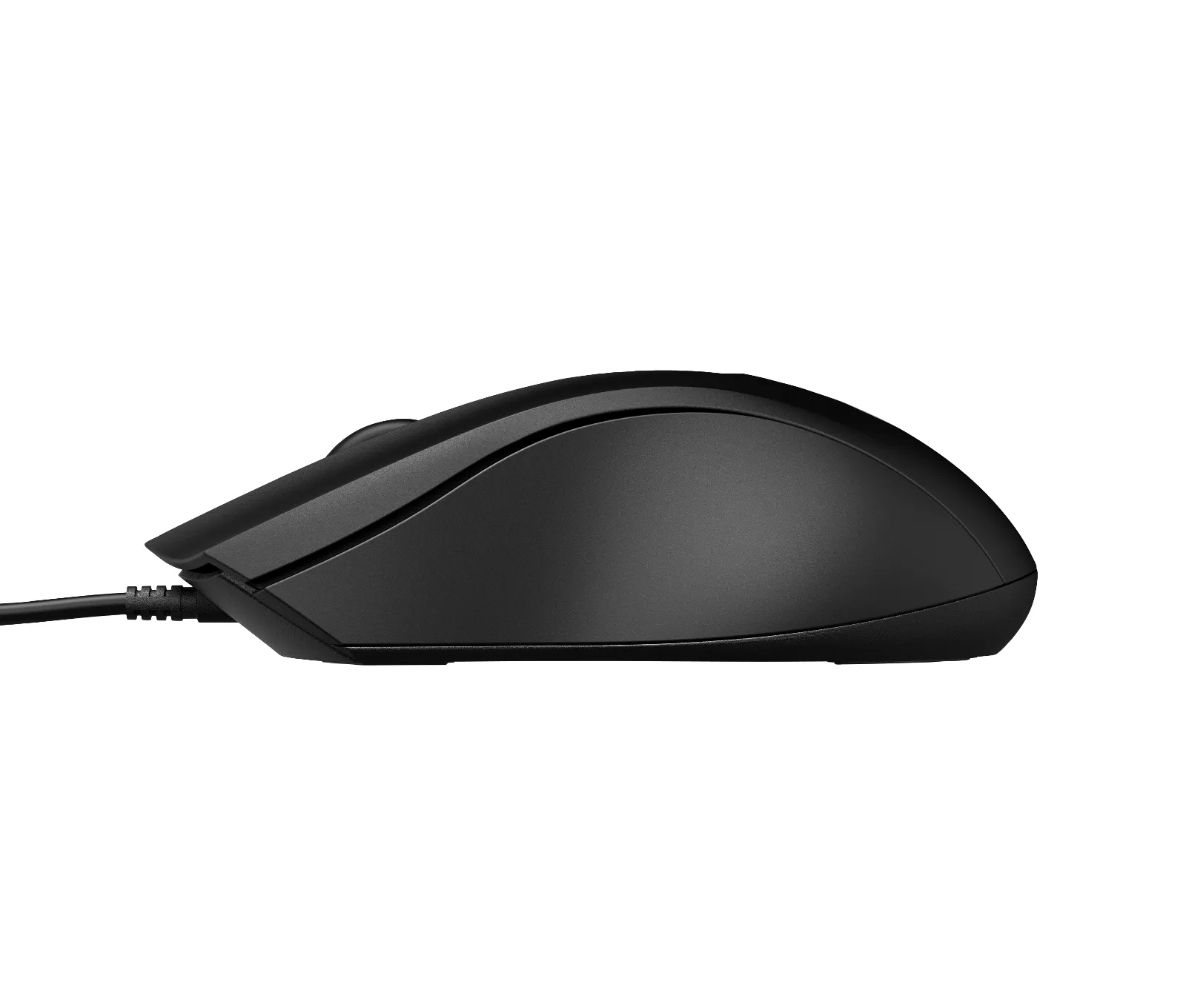 HP Wired Mouse 105, left side view