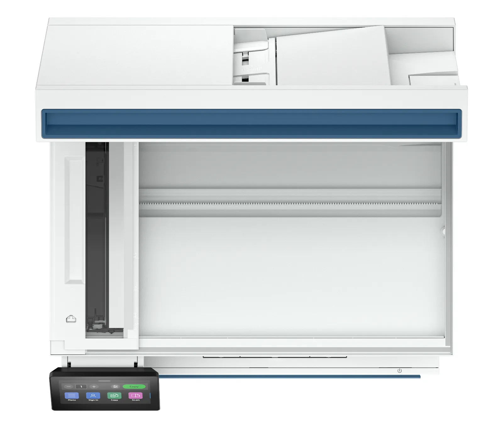 HP LaserJet Pro MFP 4112fdw Printer, top view