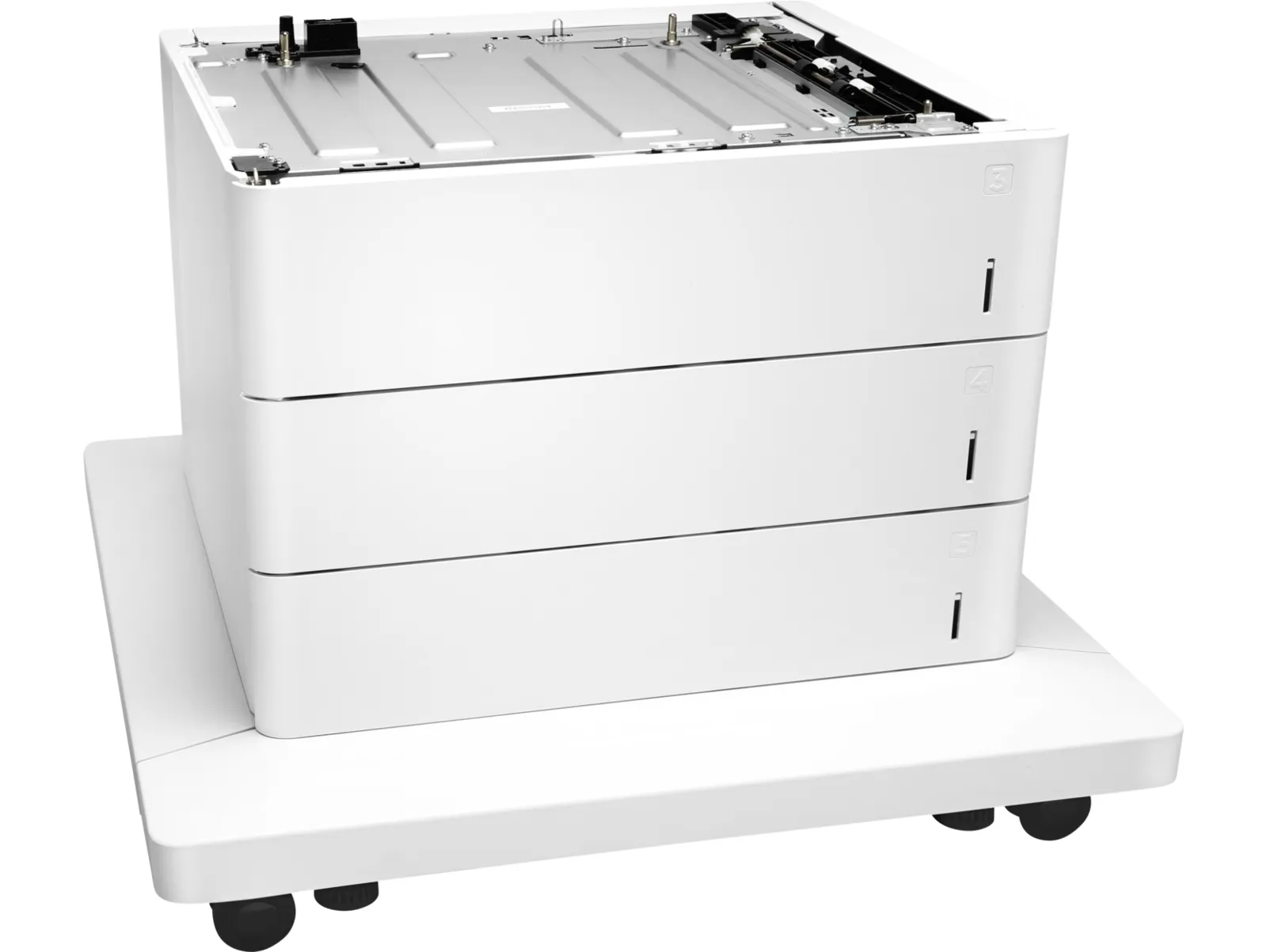 HP Color LaserJet 3x550-sheet Feeder and Stand, right side view
