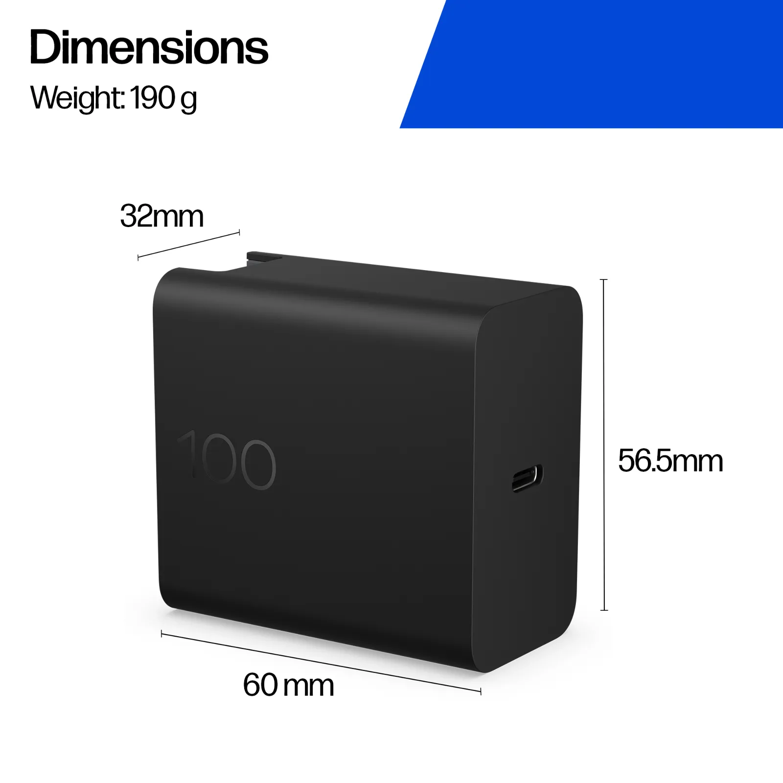 HP 100W GaN Wall Charger power adapter/inverter