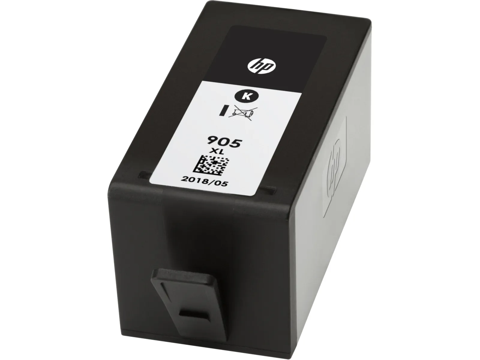 HP 905XL High Yield Black Original Ink Cartridge, left side view