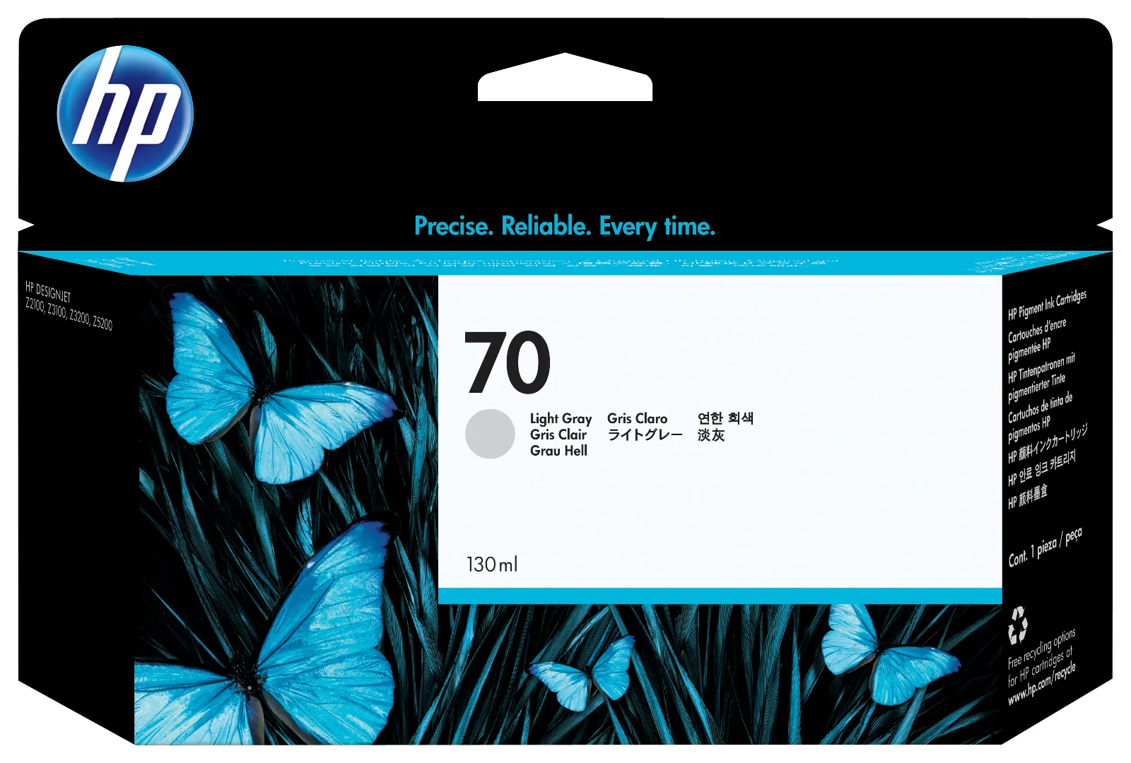 HP 70 130-ml Light Gray DesignJet Ink Cartridge print head