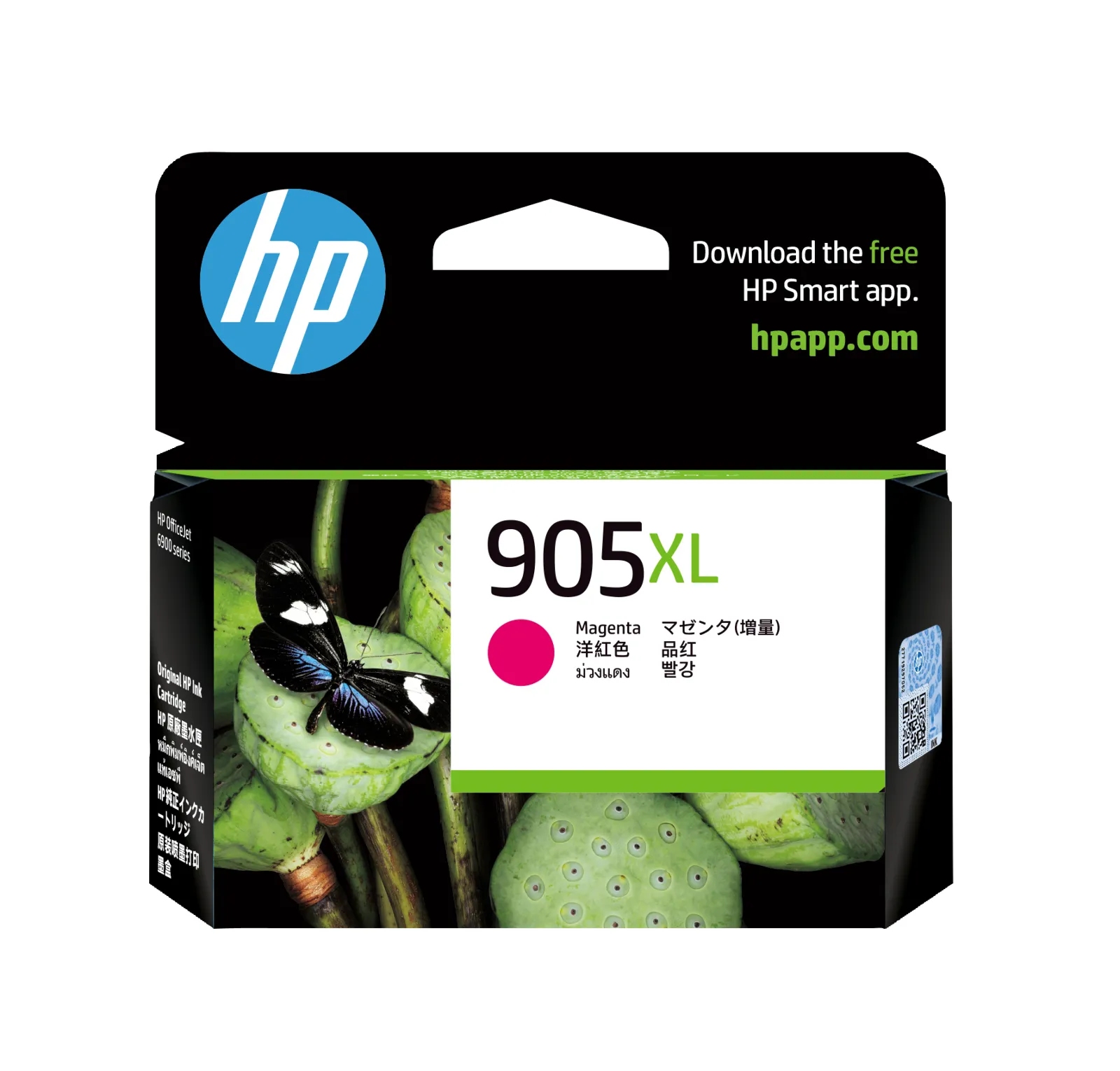 HP 905XL High Yield Magenta Original Ink Cartridge, front view
