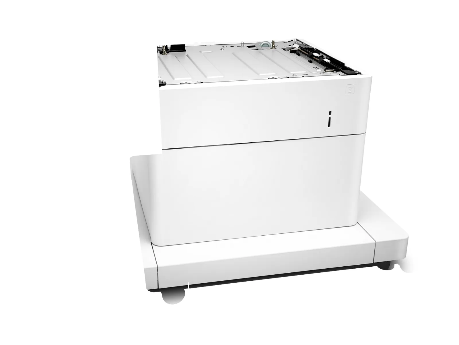 HP LaserJet 1x550 Paper Feeder and Cabinet, right side view