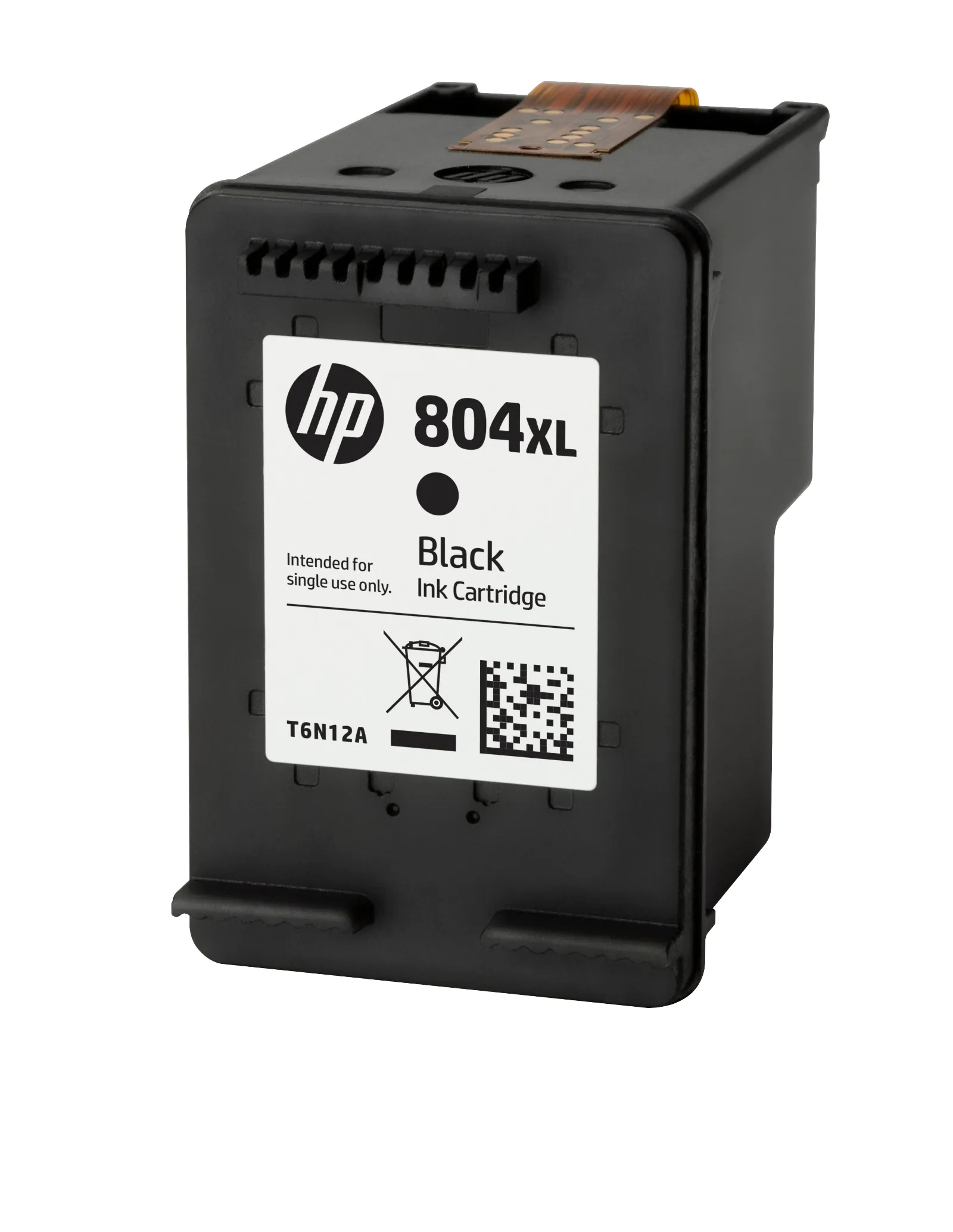 HP 804XL High Yield Black Original Ink Cartridge, left side view
