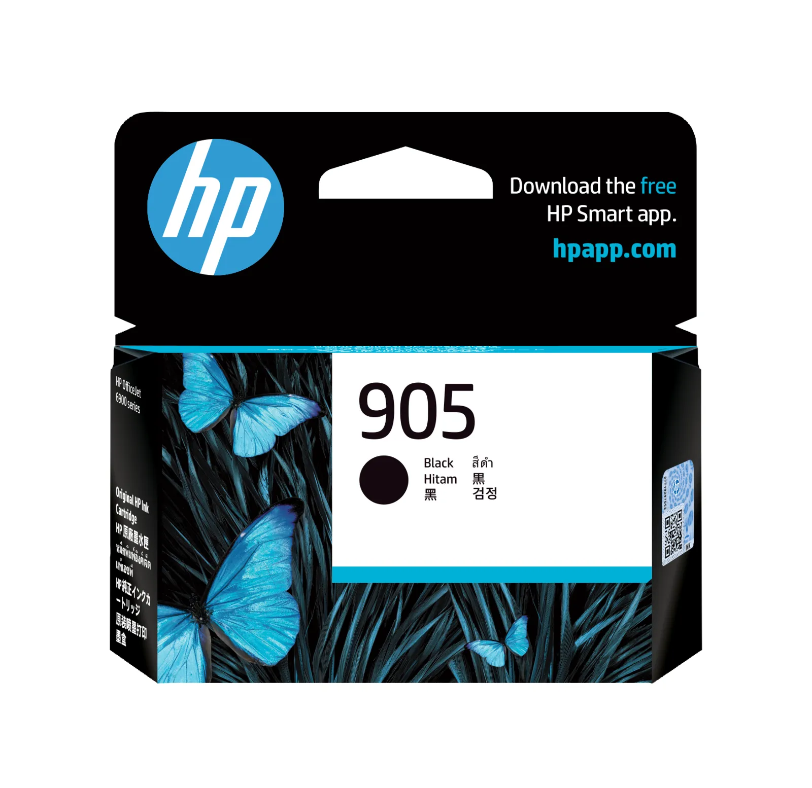 HP 905 Black Original Ink Cartridge, front view