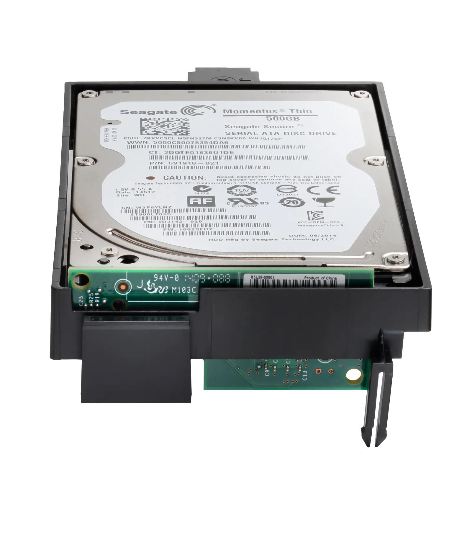 HP High-Performance Secure Hard Disk, front view