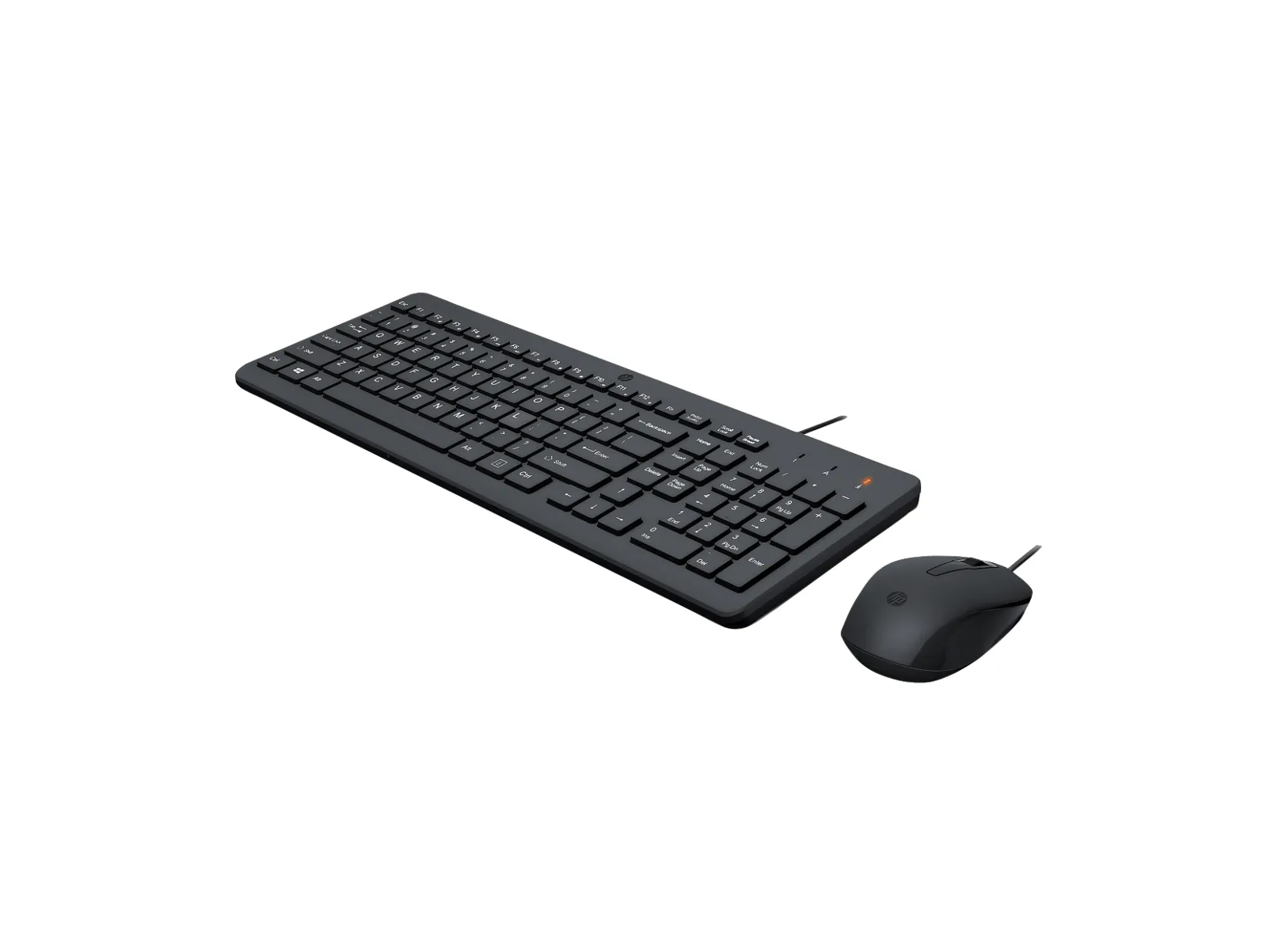 HP 150 Wired Mouse and Keyboard, left side view