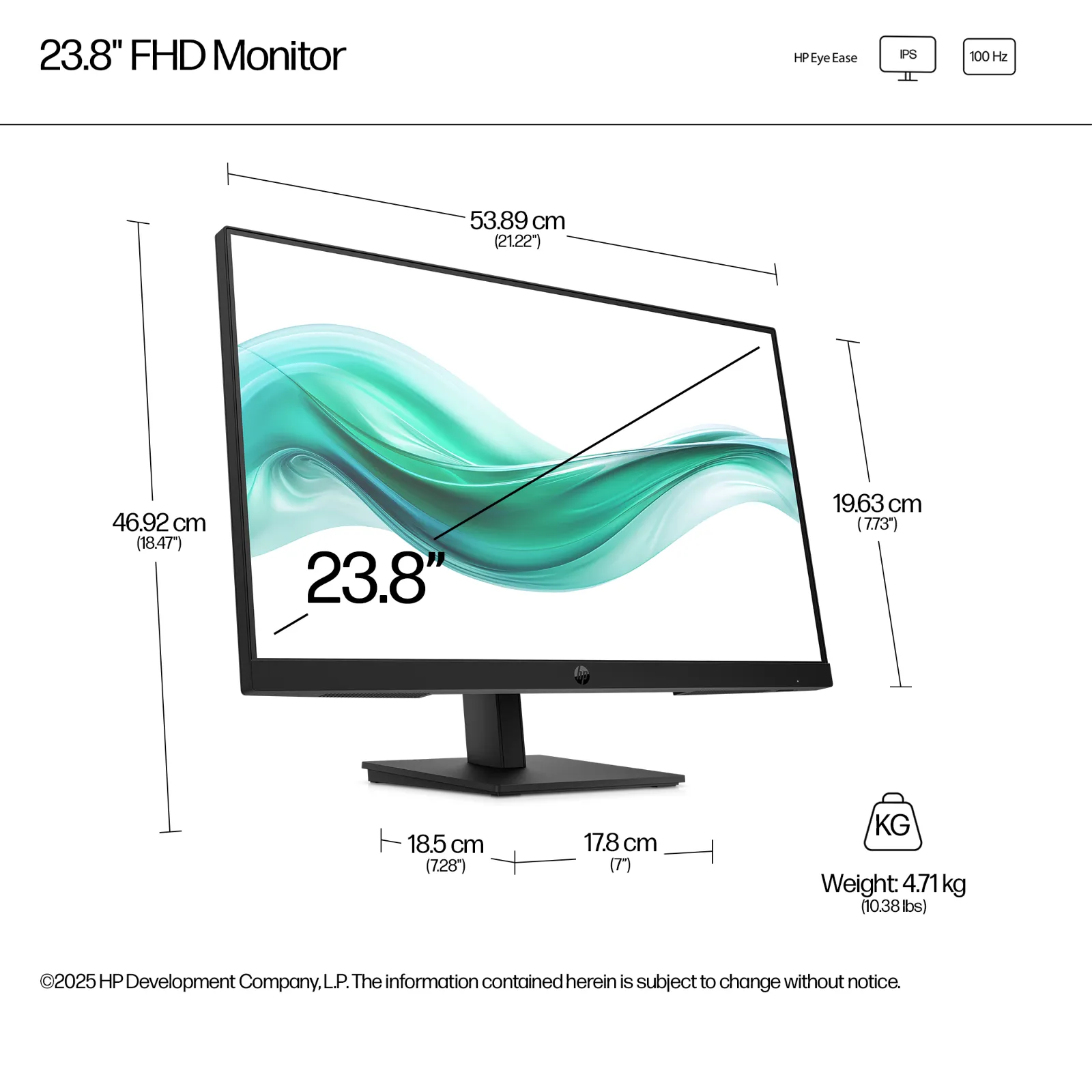 HP Series 3 Pro 23.8 inch FHD Monitor - 324ph computer monitor