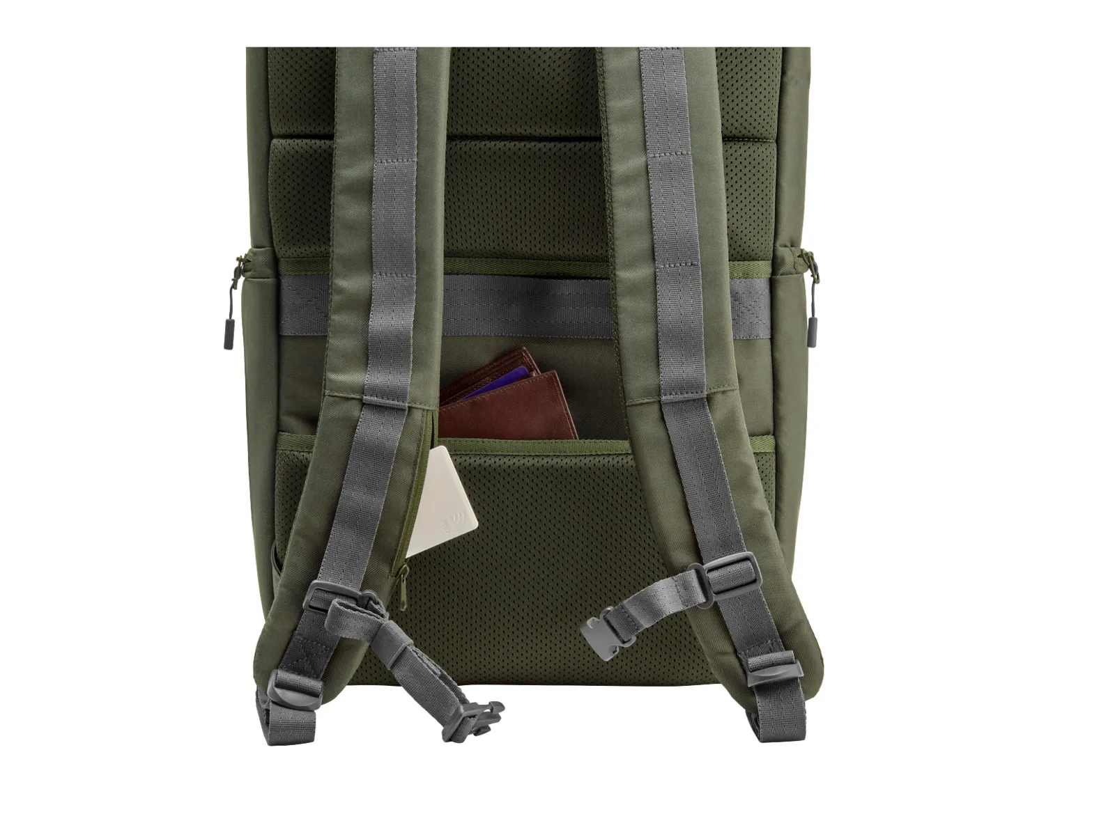 HP 15.6-inch Modular Laptop Backpack, rear view