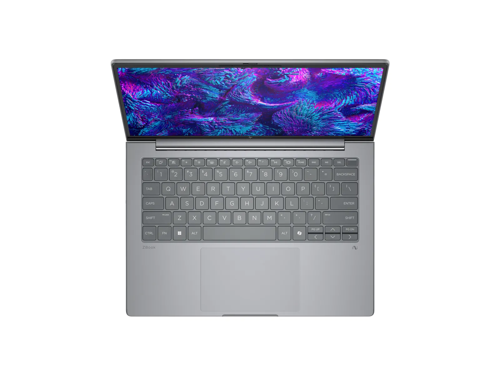 HP ZBook 8 G1i 14 inch Mobile Workstation PC, top view
