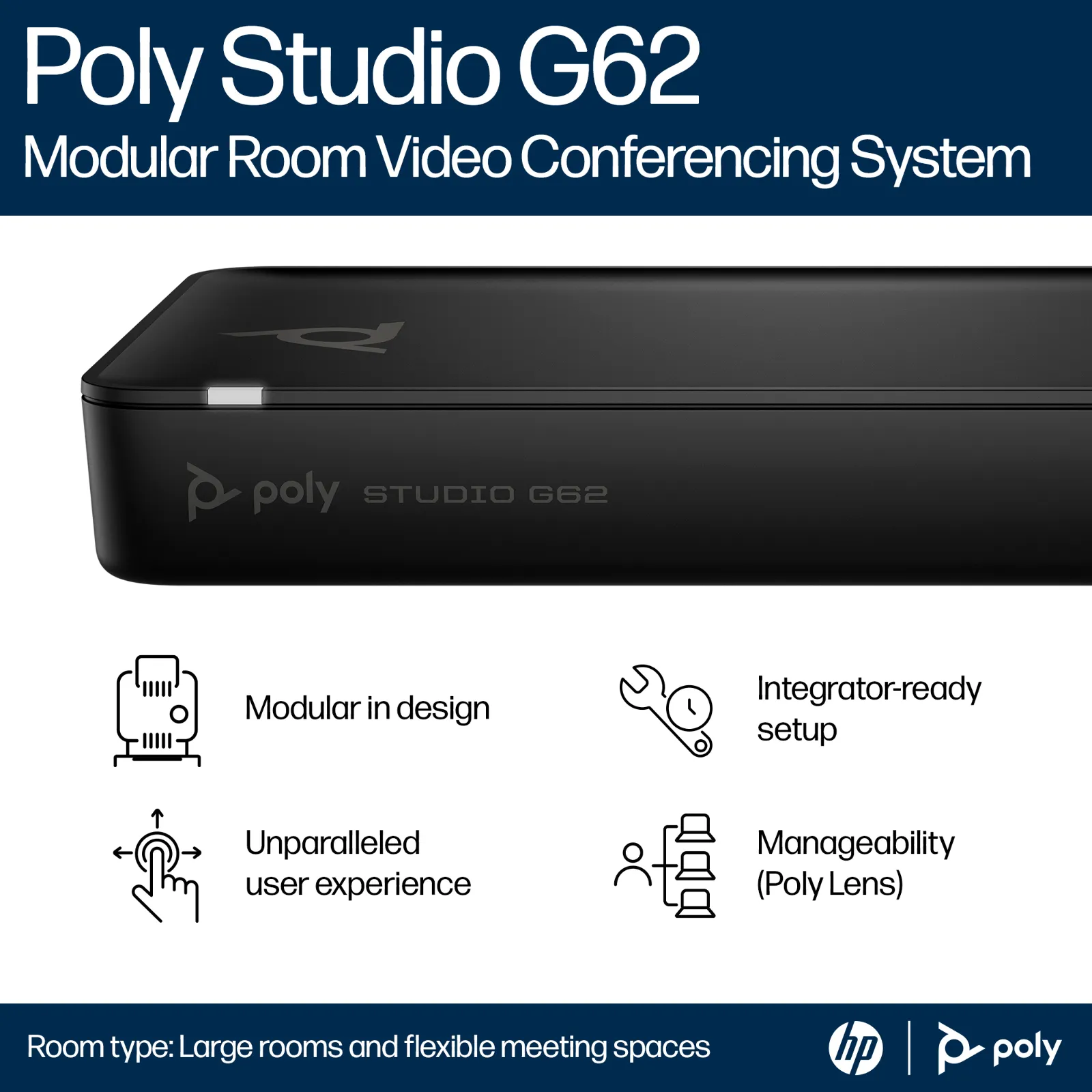 HP Poly Studio G62 video conferencing system
