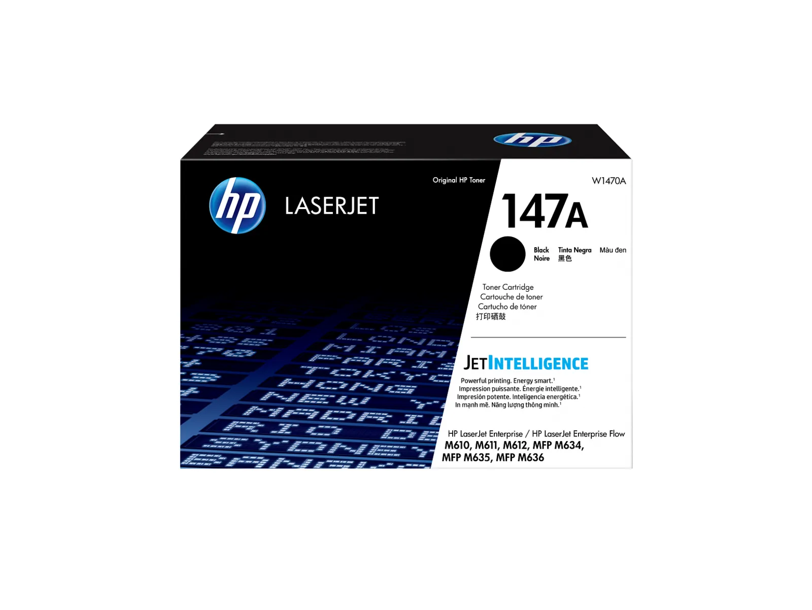 HP 147A Black Original LaserJet Toner Cartridge, front view