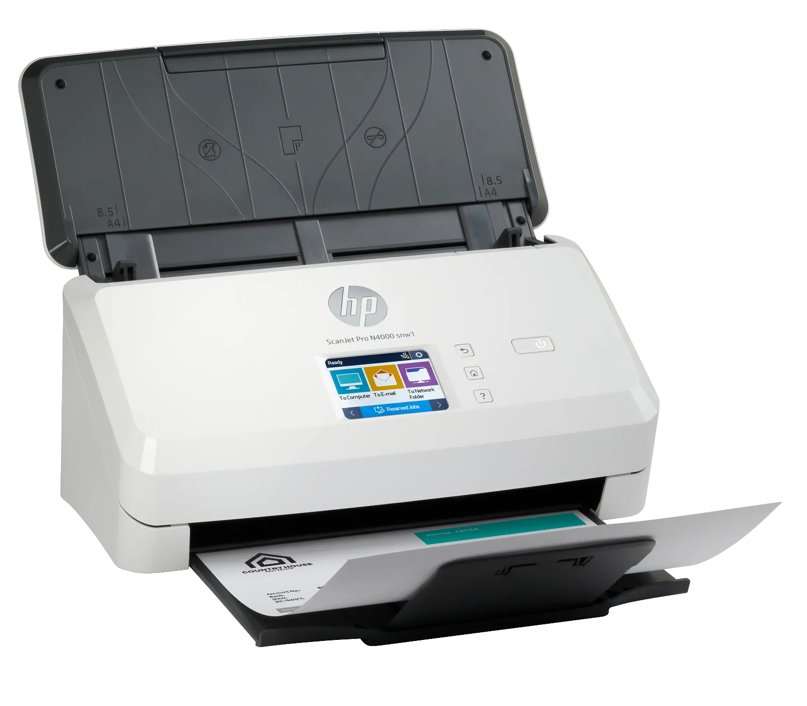 HP ScanJet Pro N4000 snw1 Sheet-feed Scanner, right side view