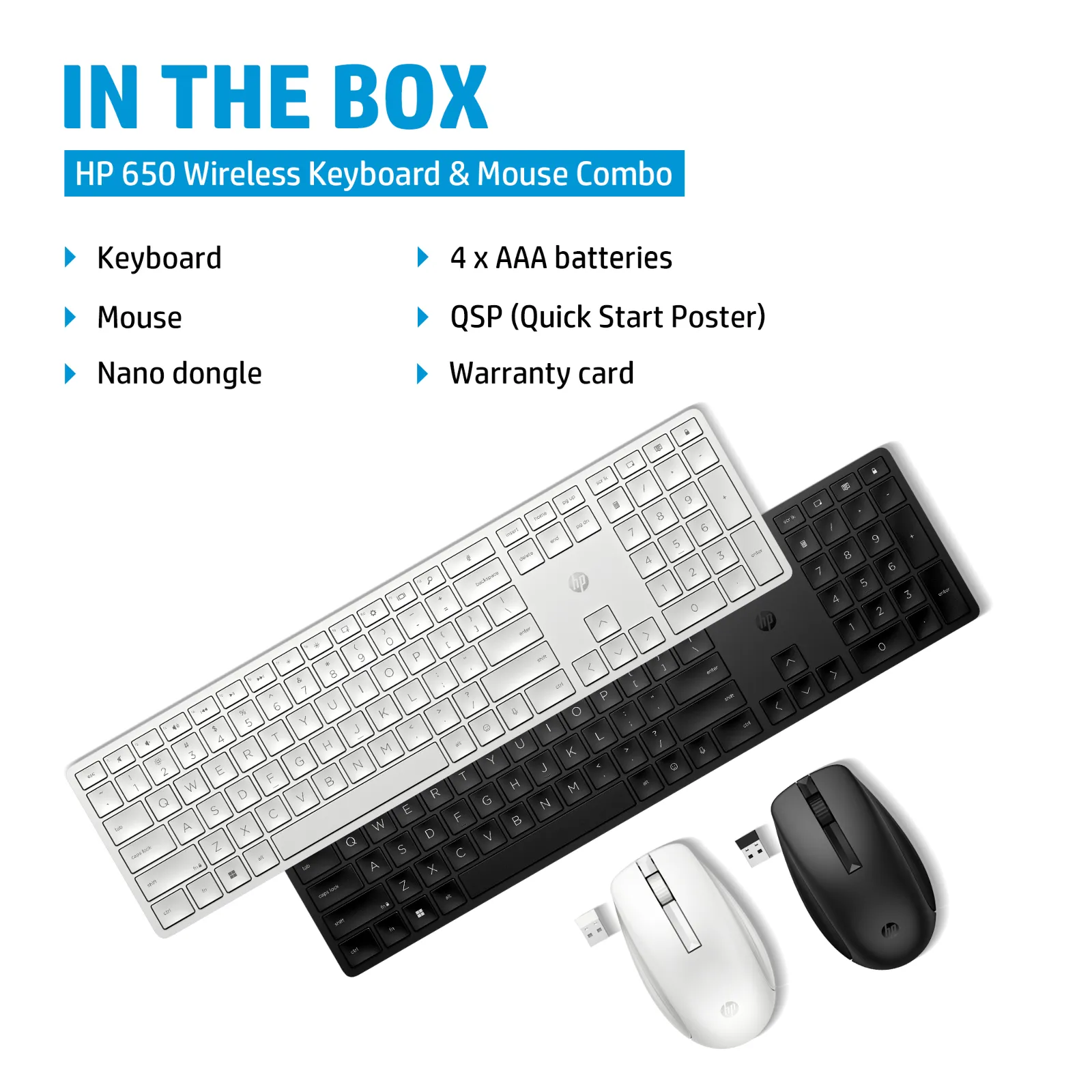 HP 650 Wireless and Mouse Combo Black keyboard