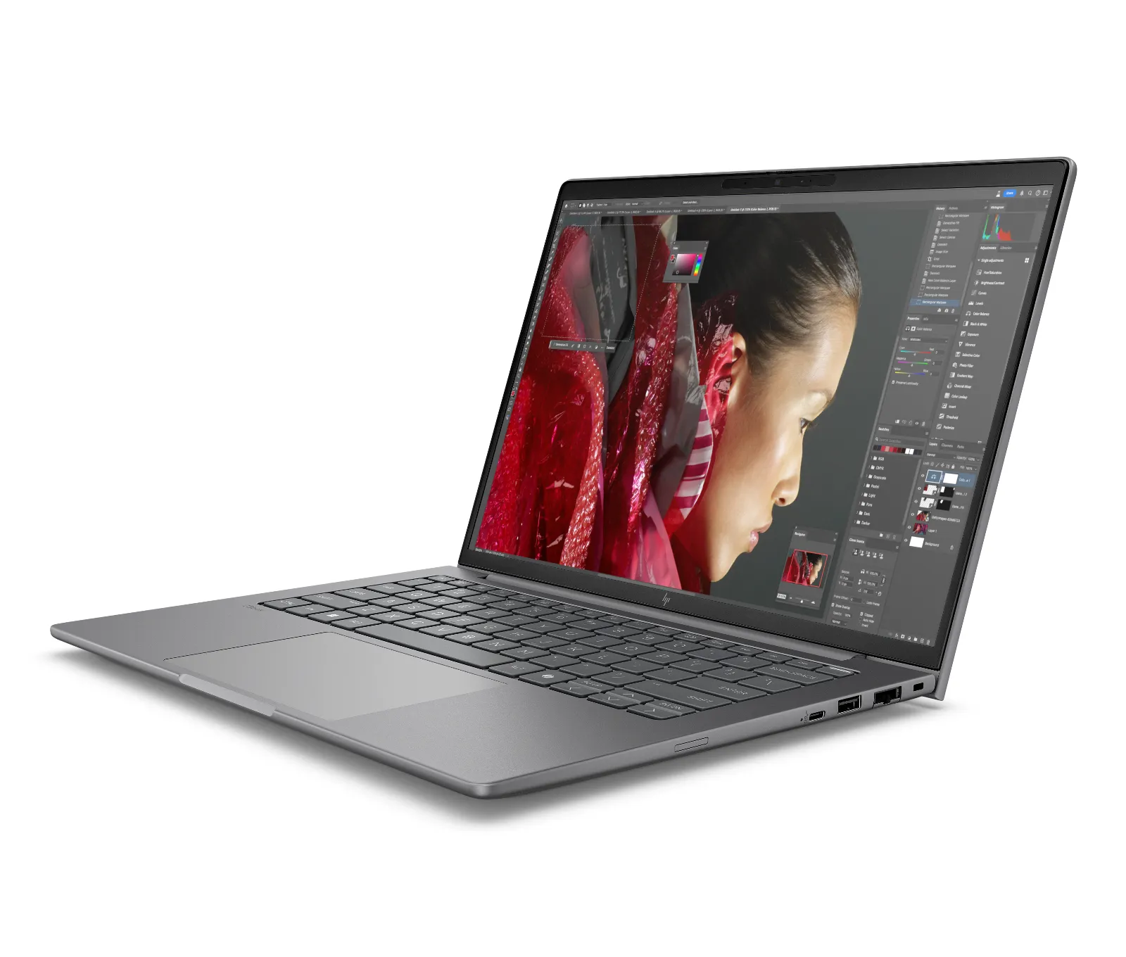 HP ZBook 8 G1i 14 inch Mobile Workstation PC, left side view