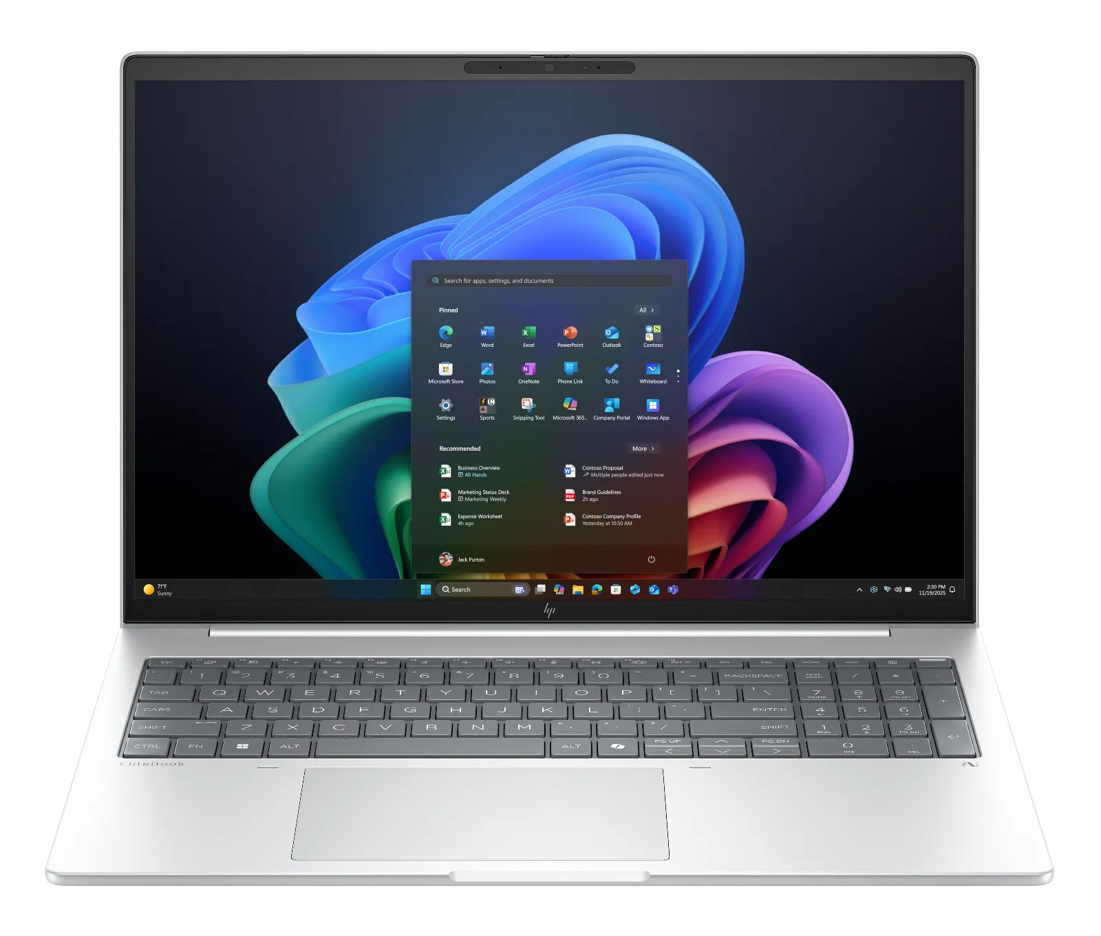 HP EliteBook 8 G1i 16 inch Notebook Next Gen AI PC, front view