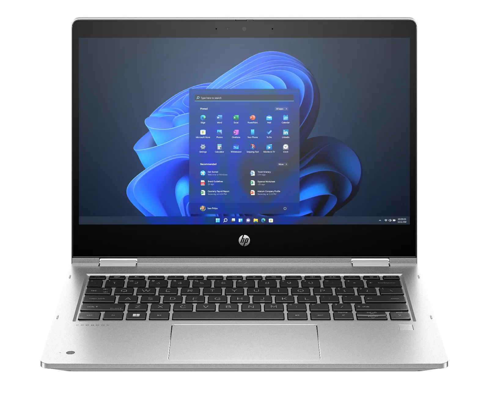 HP Pro x360 435 13.3 inch G10 Notebook PC, front view