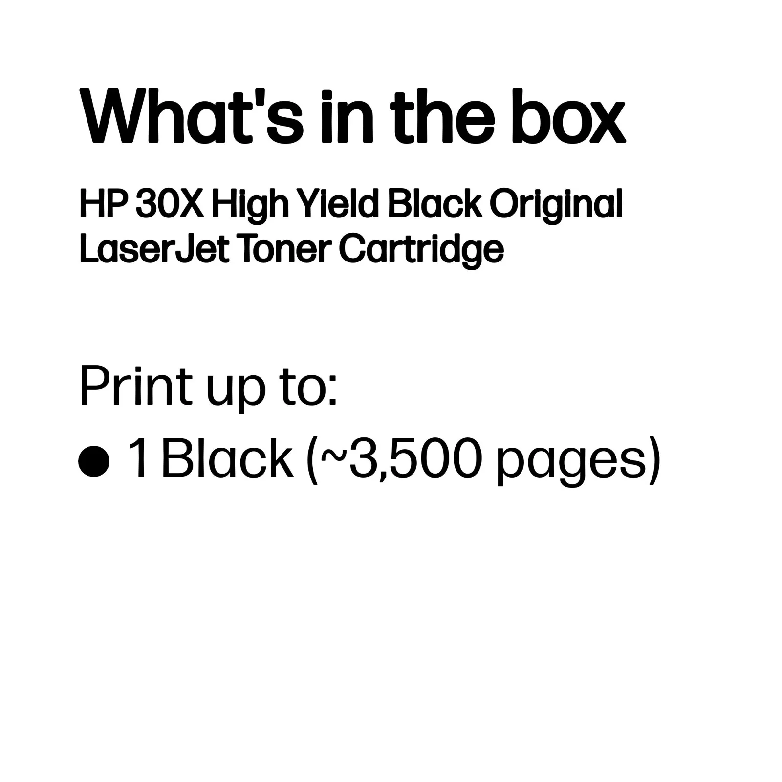 HP 30X High Yield Black Original LaserJet toner cartridge