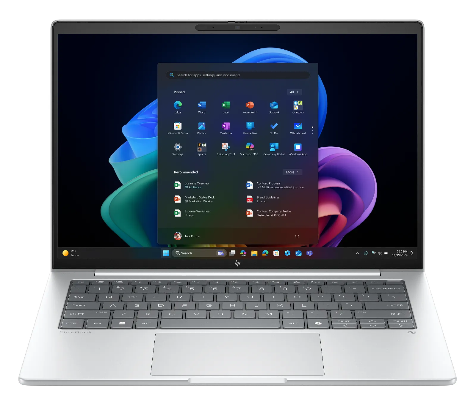 HP EliteBook 8 G1i 14 inch Notebook Next Gen AI PC, front view