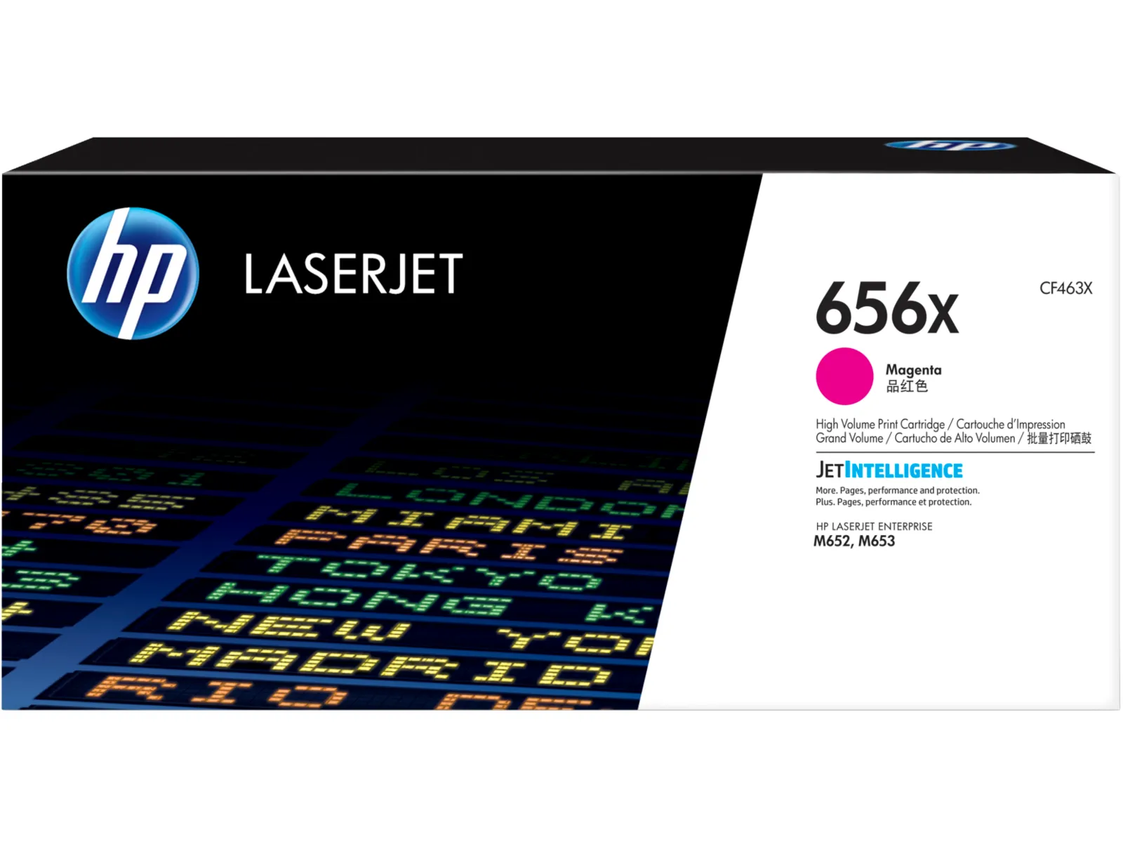 HP 656X High Yield Magenta Original LaserJet Toner Cartridge, front view