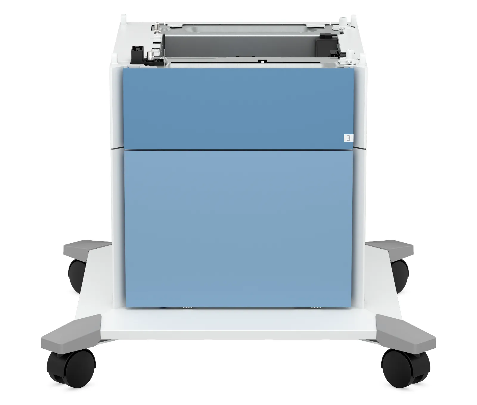 HP LaserJet 550 Sheet Paper Tray with Storage Stand, front view