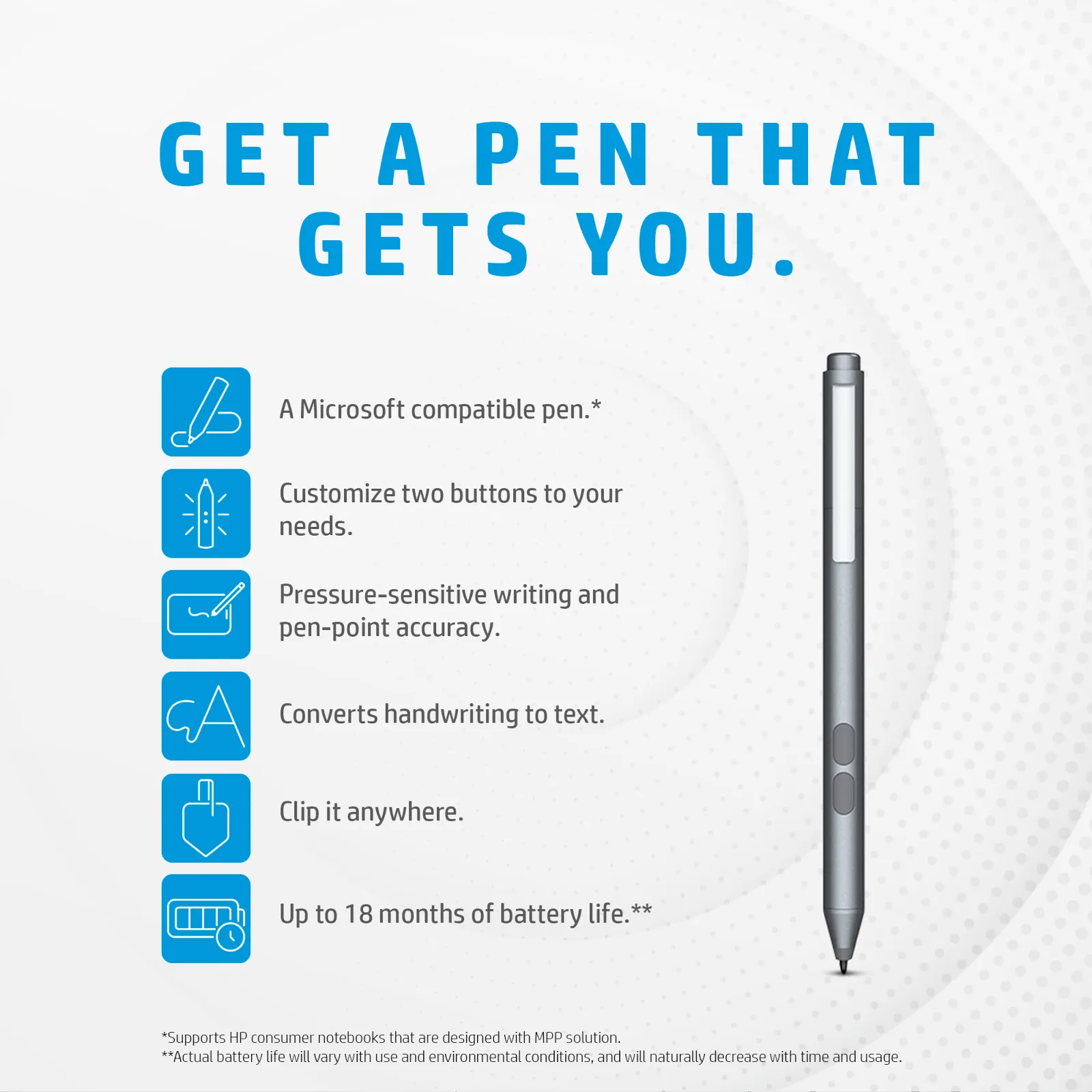 HP MPP 1.51 Pen stylus pen