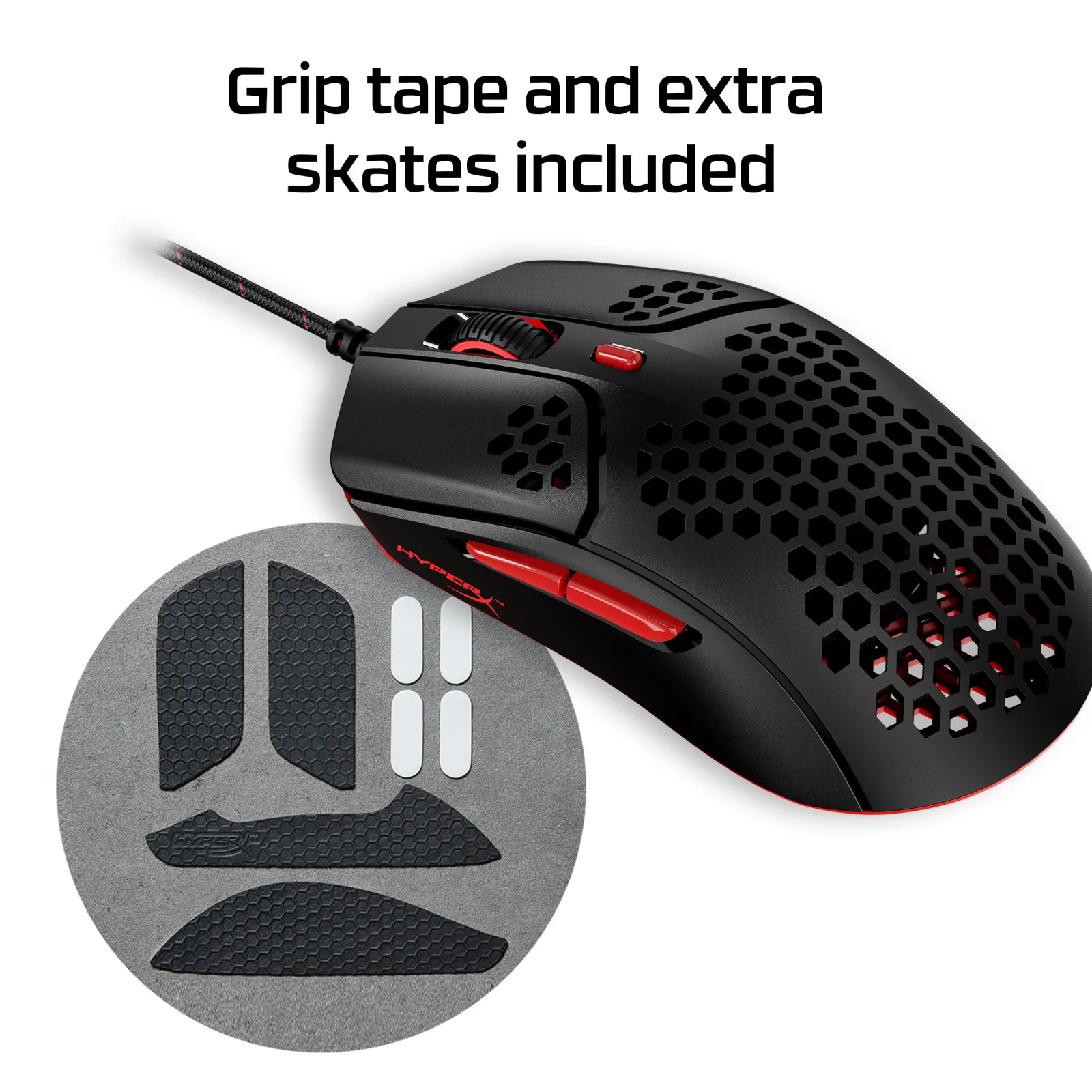 HyperX Pulsefire Haste - Gaming (Black-Red) (HMSH1-A-RD/G) mouse