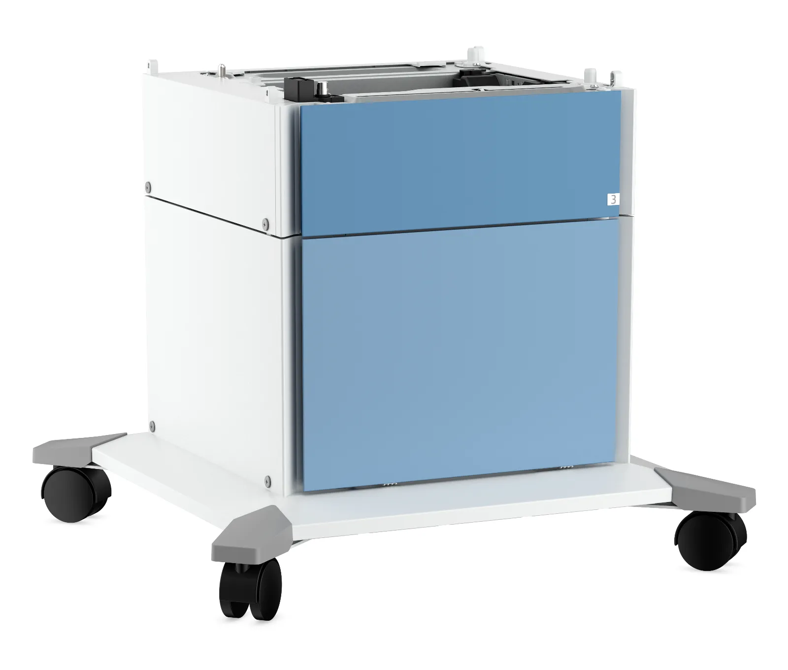 HP LaserJet 550 Sheet Paper Tray with Storage Stand, right side view