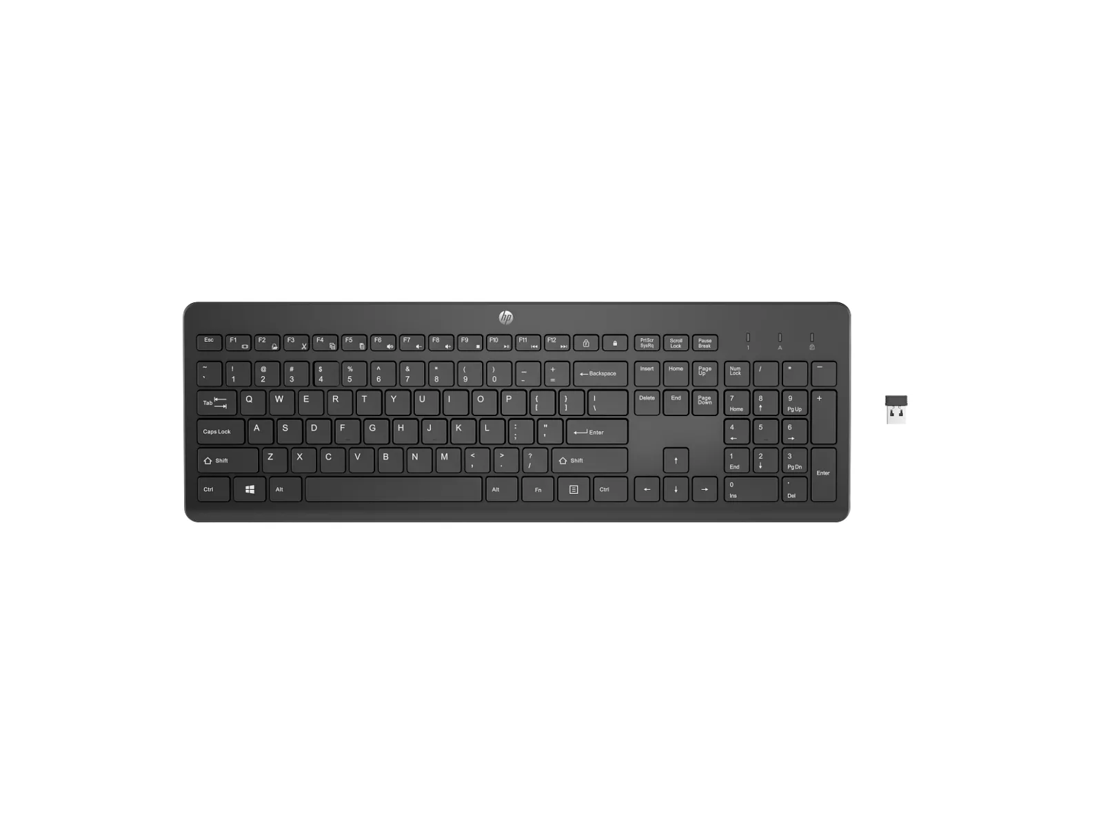 HP 230 Wireless Keyboard, front view