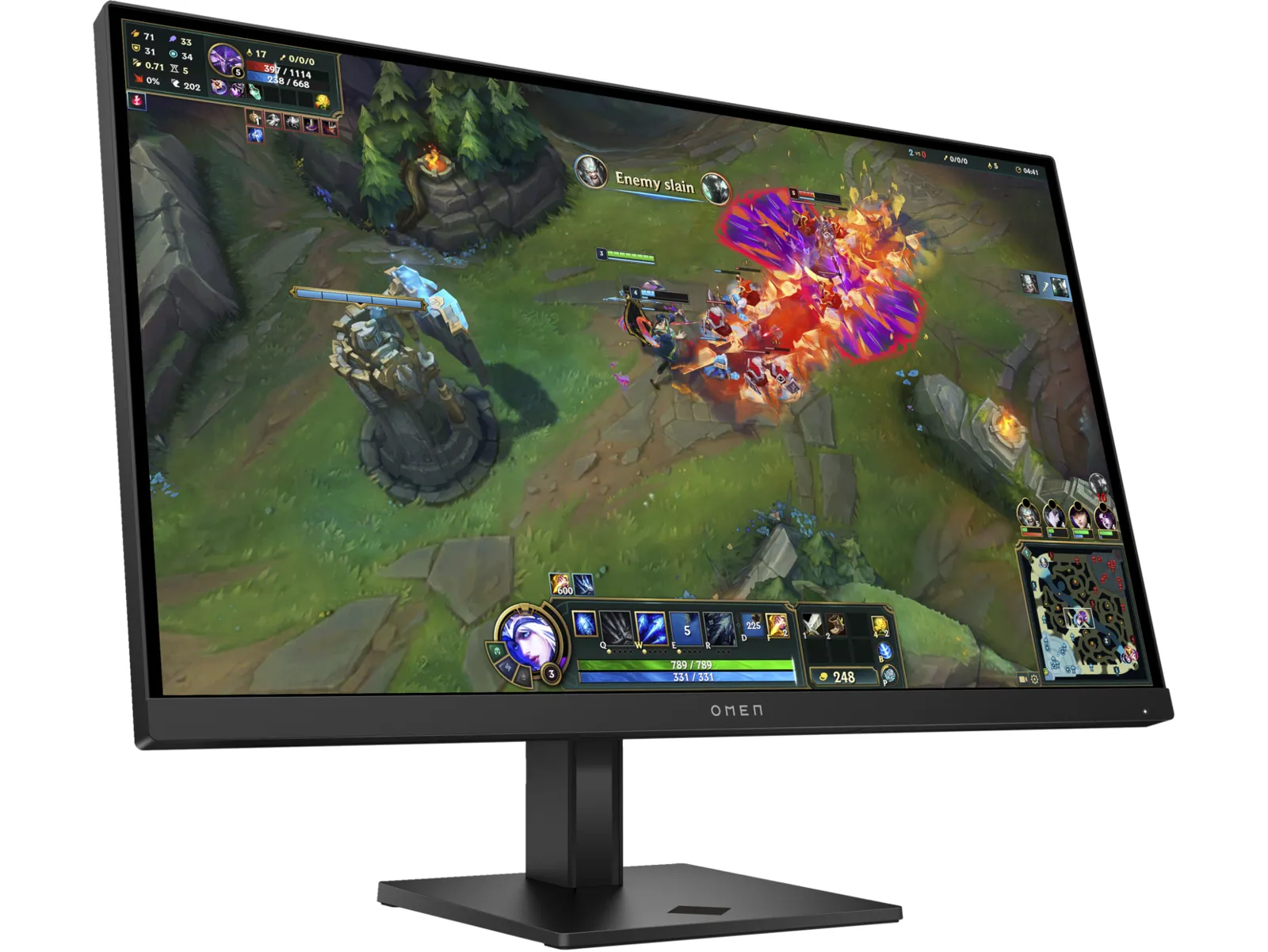OMEN 27 inch QHD 180Hz Gaming Monitor - OMEN 27q G2, right side view