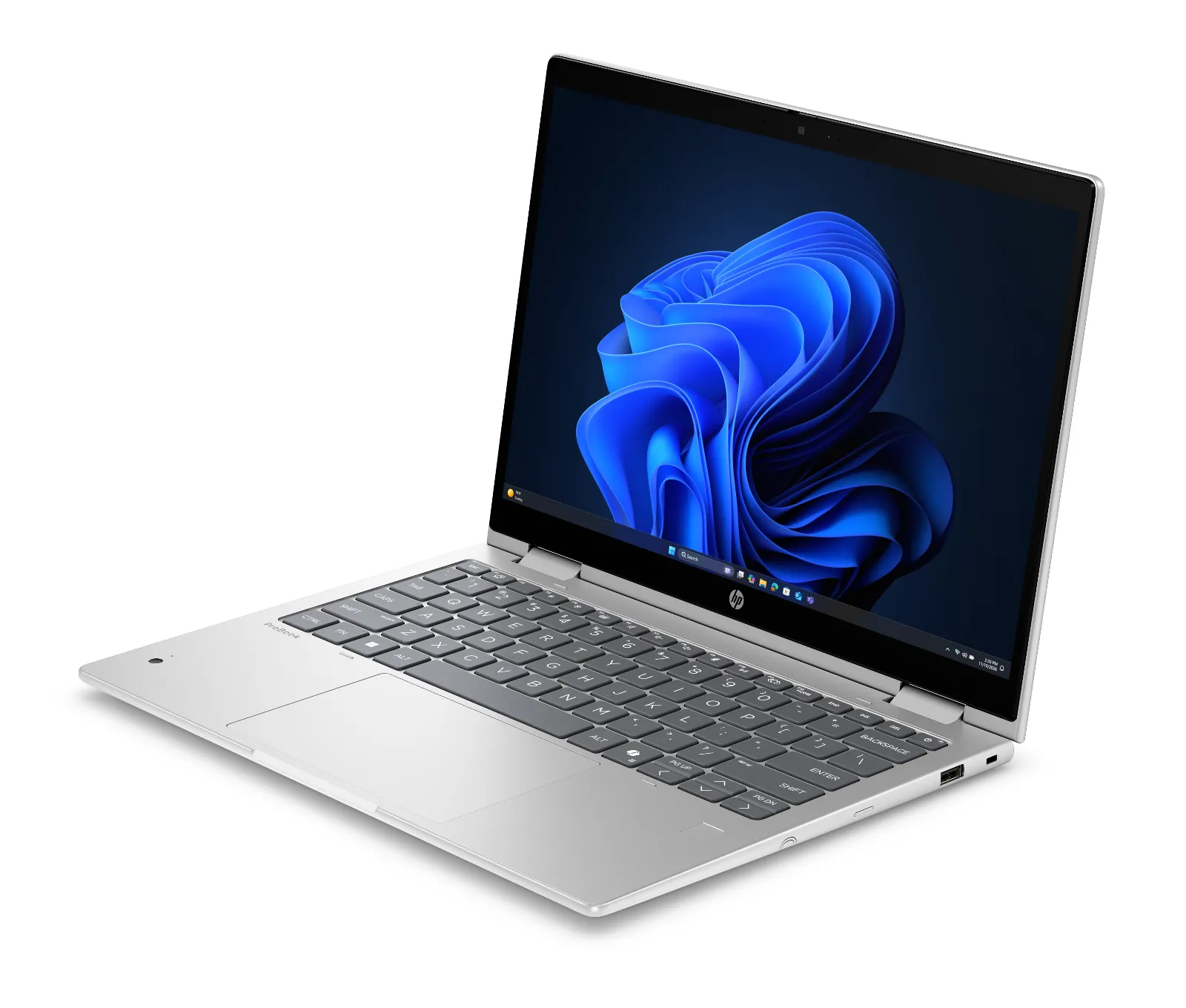 HP ProBook 4 Flip G2i 13 inch Notebook AI PC, left side view