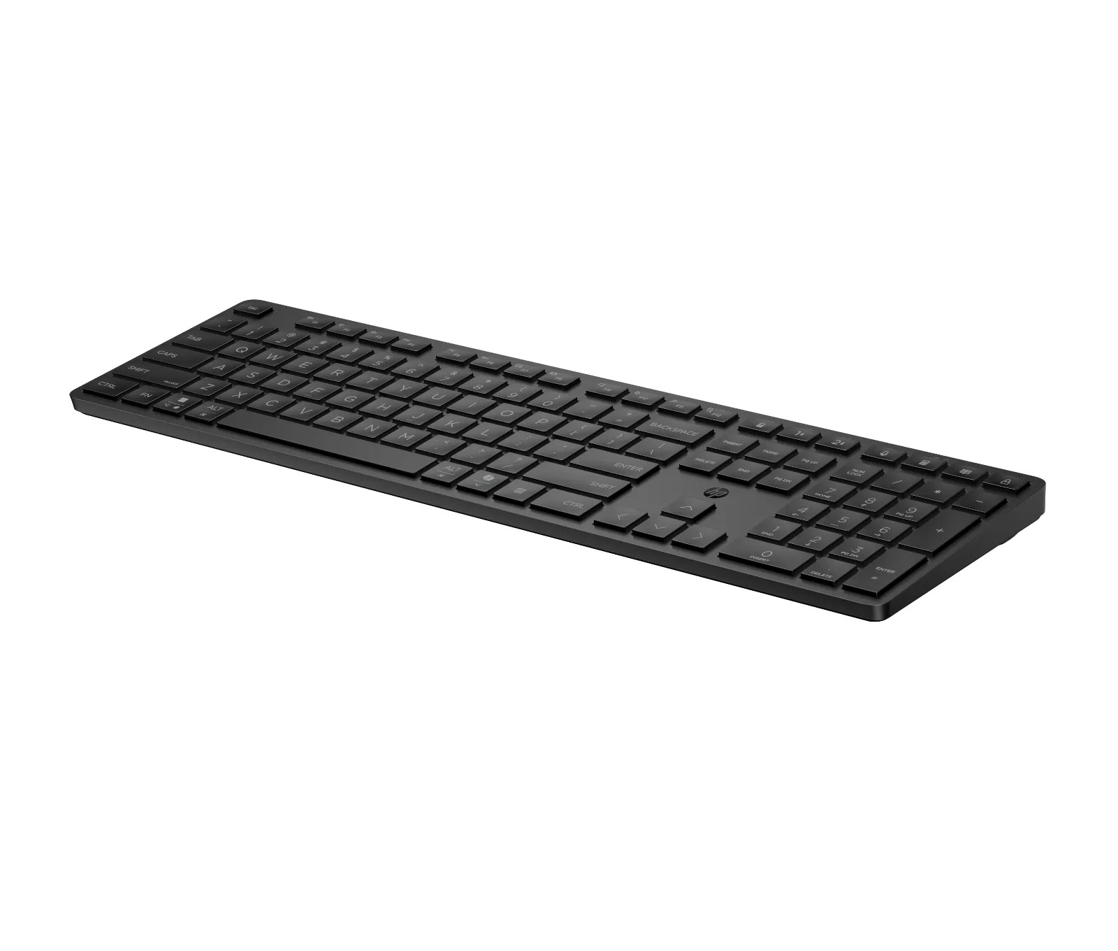HP 495K Multi-Device Dual-Mode Keyboard, left side view
