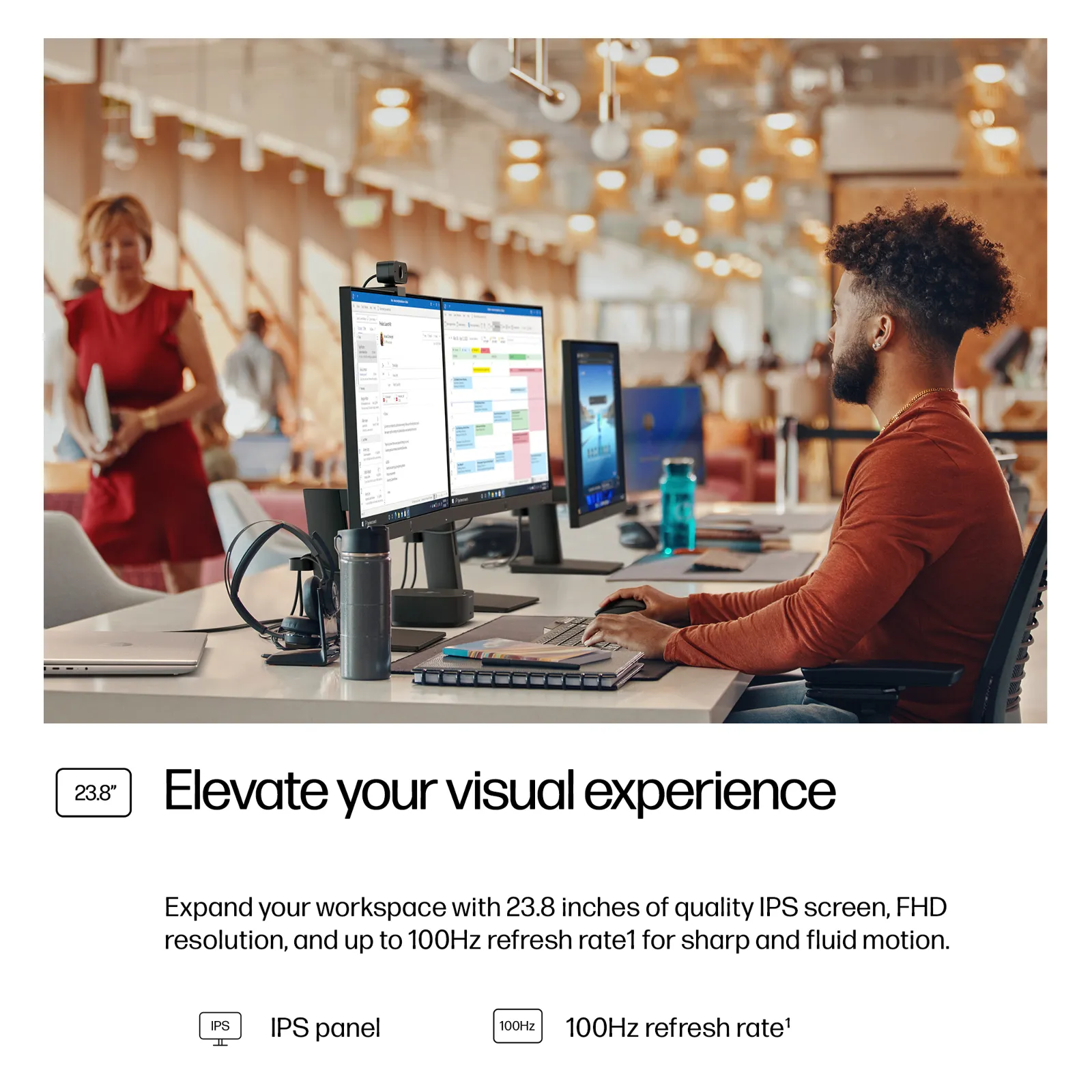 HP Series 3 Pro 23.8 inch FHD Monitor - 324ph computer monitor