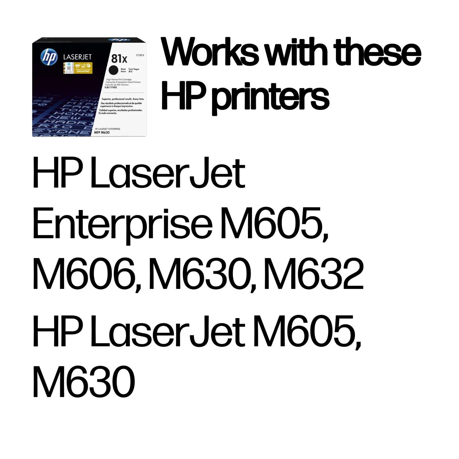 HP 81X High Yield Black Original LaserJet toner cartridge
