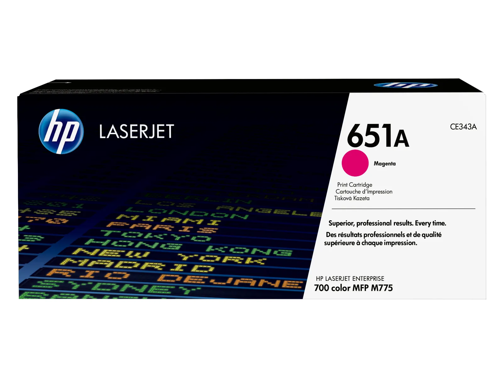HP 651A Magenta Original LaserJet Toner Cartridge, front view
