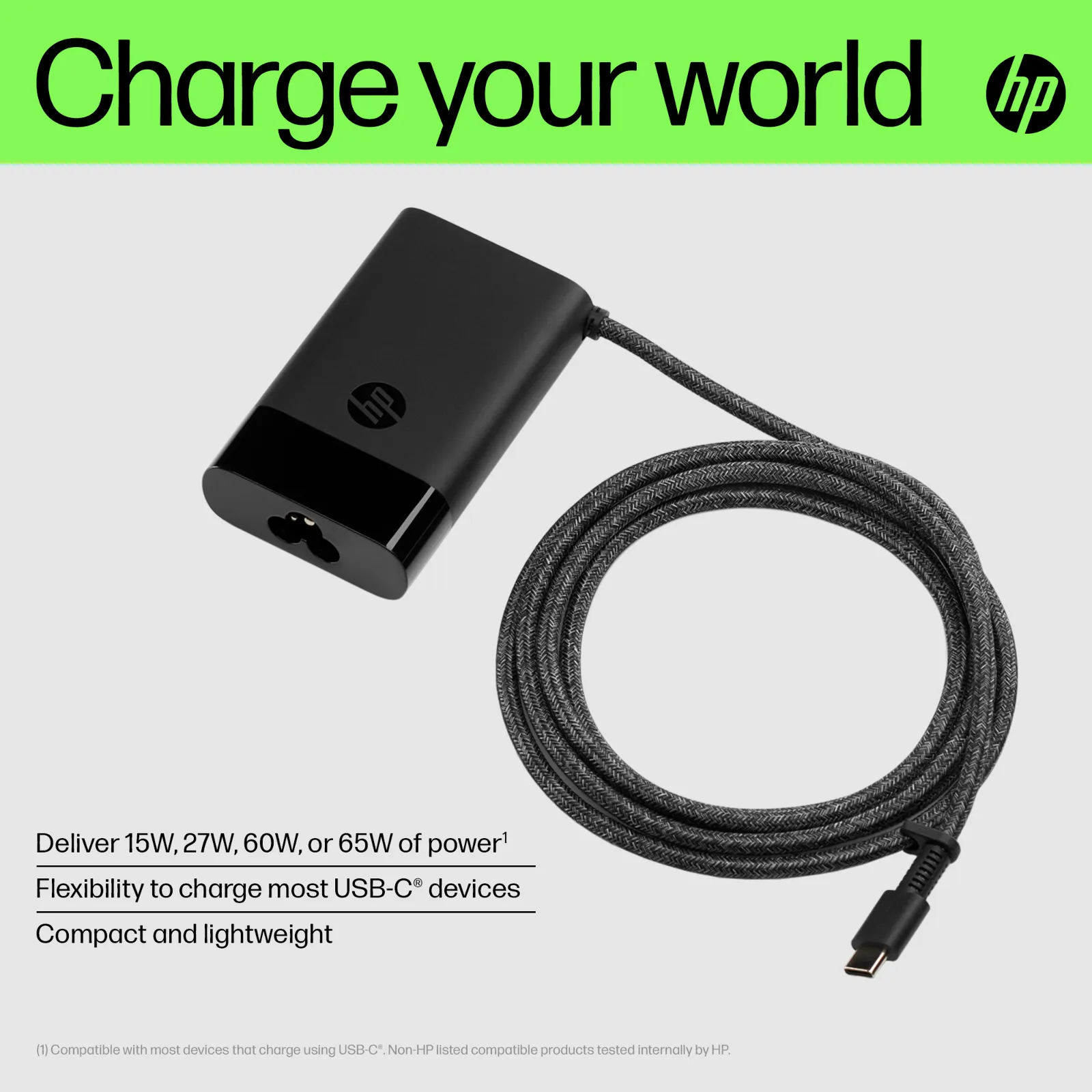 HP 65W USB-C Laptop Charger power adapter/inverter