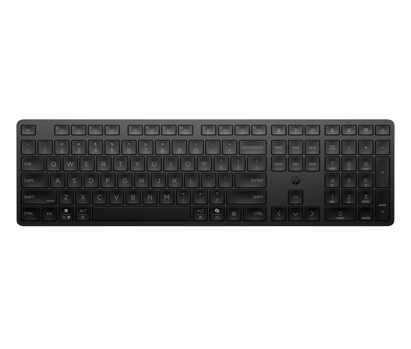 HP 495K Multi-Device Dual-Mode Keyboard, top view