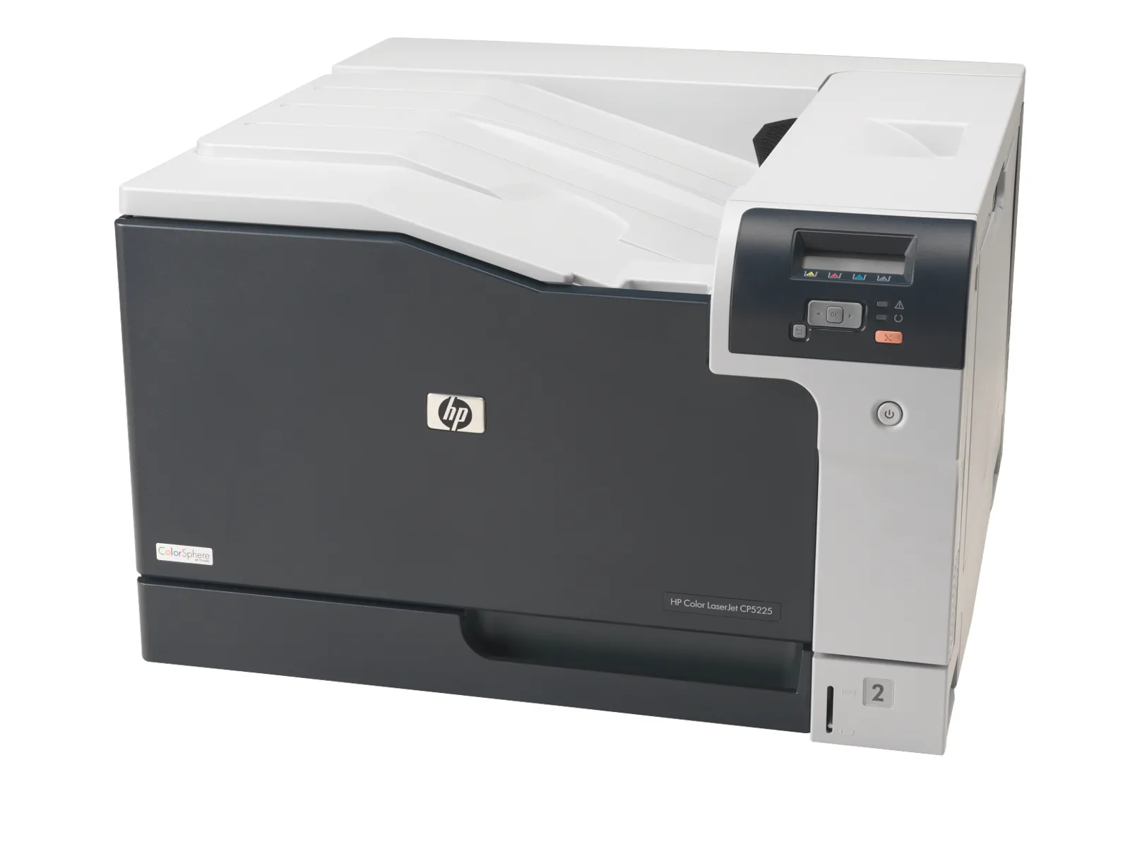 HP Color LaserJet Professional CP5225dn Printer, left side view