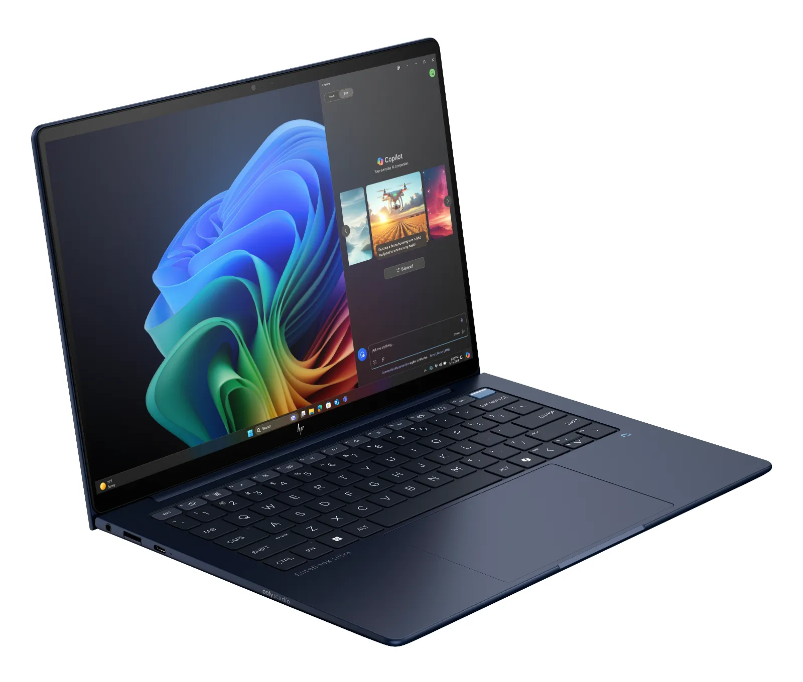 HP EliteBook Ultra G1i 14 inch Notebook Next Gen AI PC, right side view