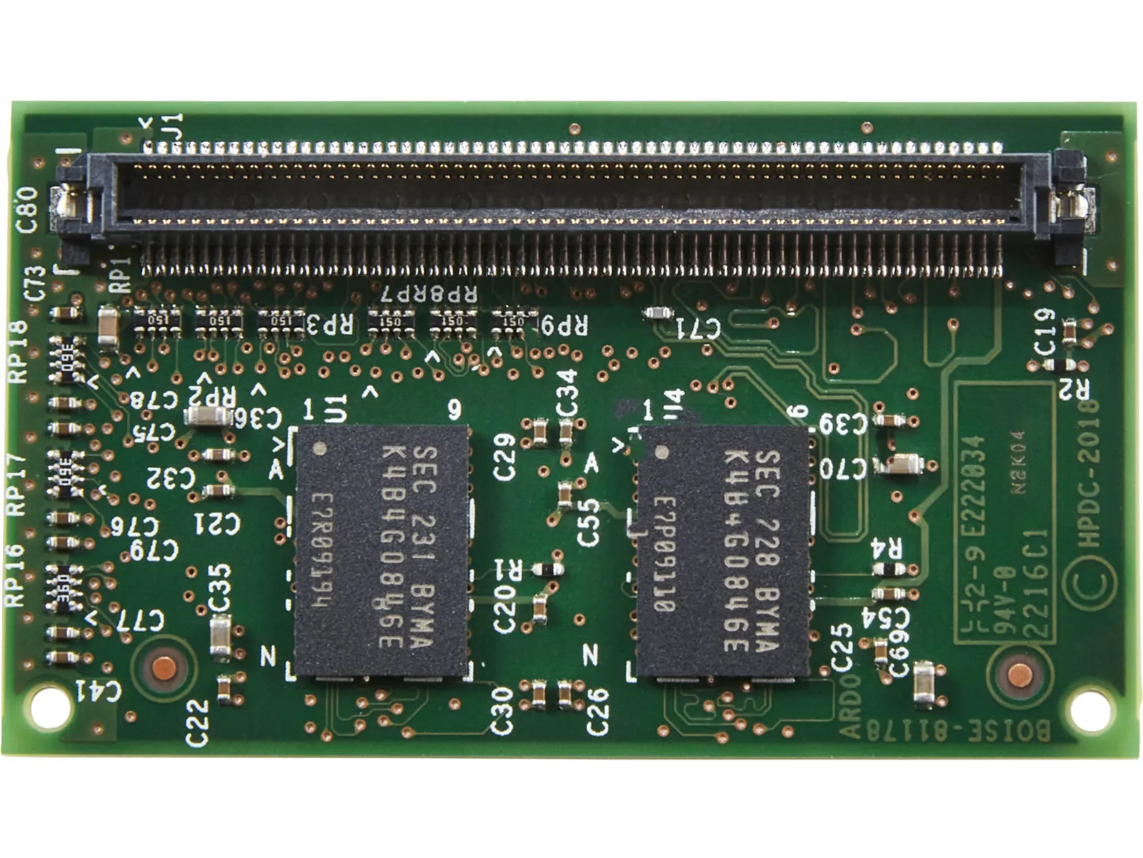 HP 2GB DDR3Lx32 120-pin 933MHz DIMM, front view