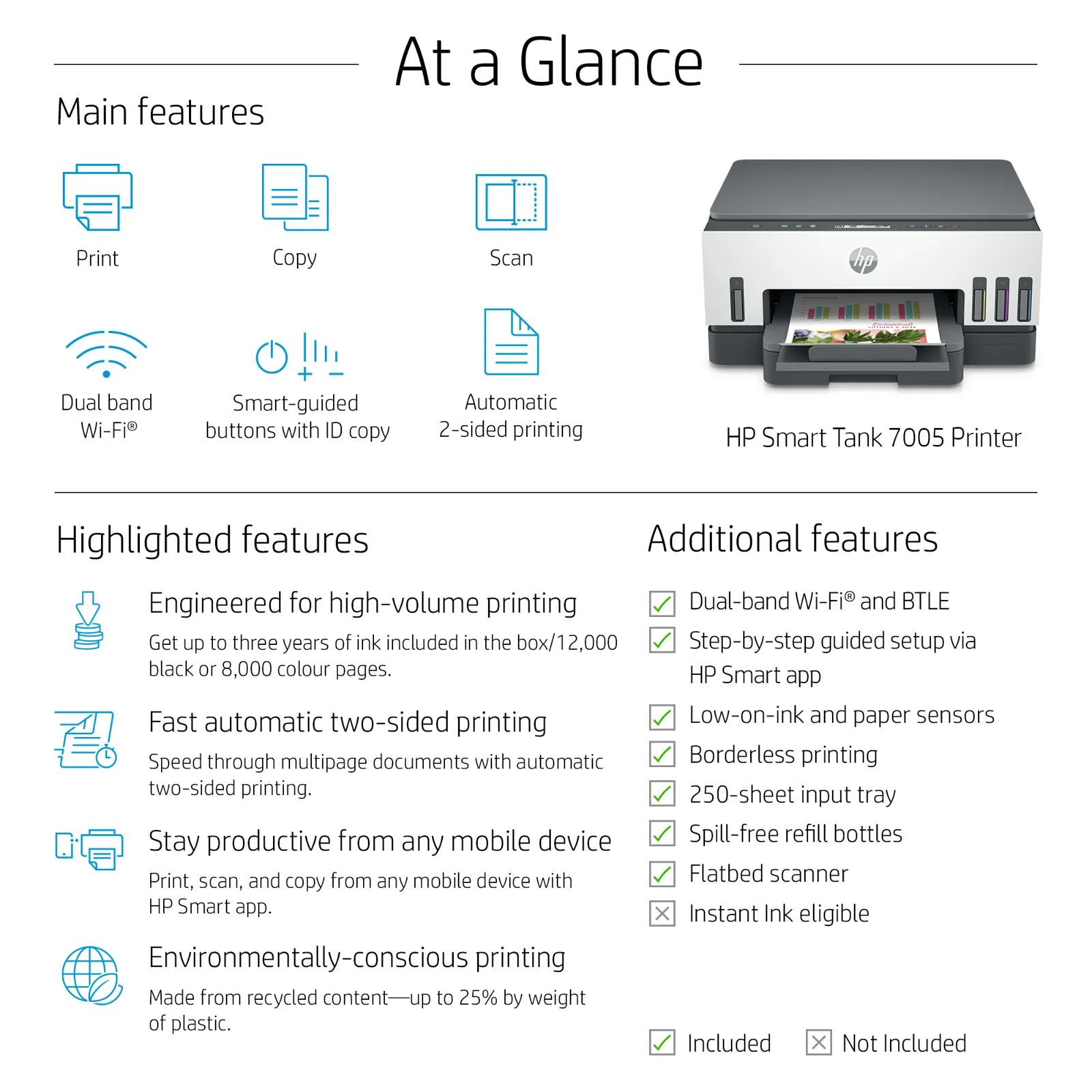 HP Smart Tank 7005 All-in-One Printer