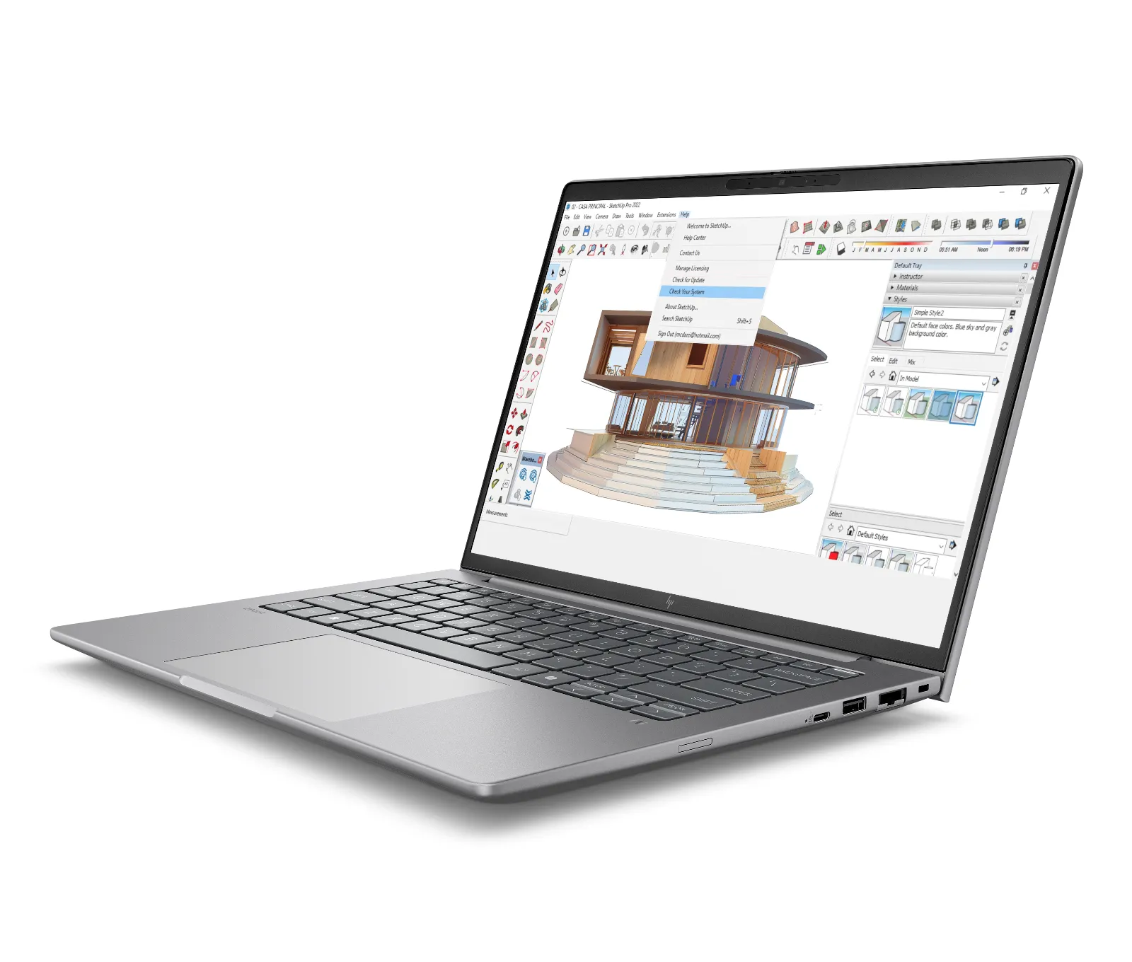 HP ZBook 8 G1i 14 inch Mobile Workstation PC, left side view
